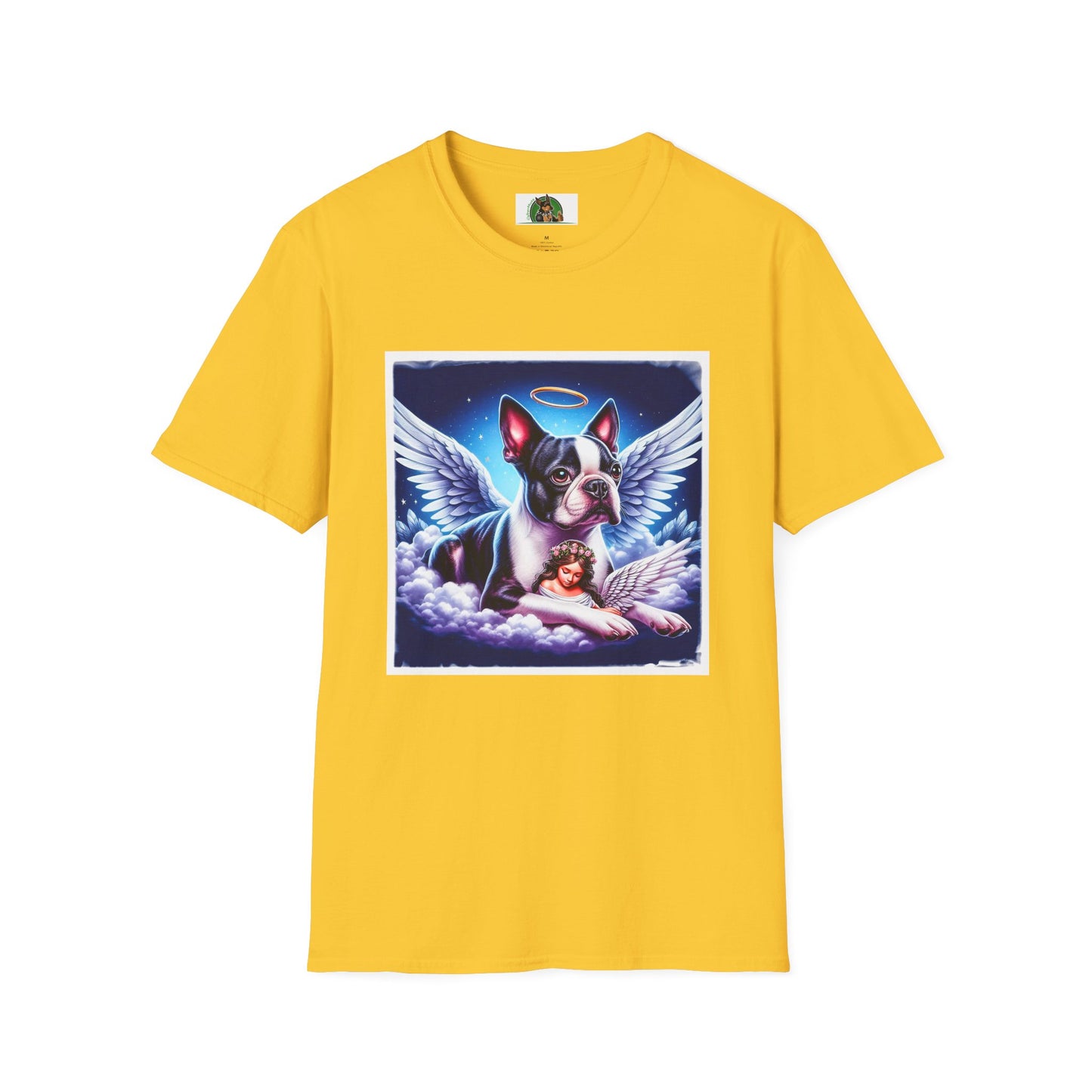 Boston Terrier Angel And Girl Shirt T-Shirt Printify S Daisy