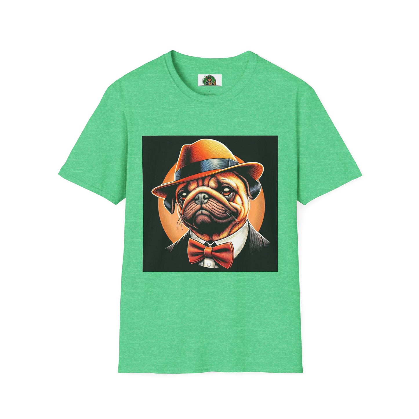 Pugs T-Shirt Printify S Heather Irish Green