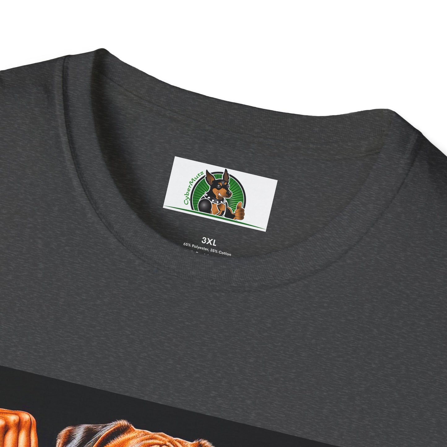 Boxer Muscle Dog Wearing Tie TShirt T-Shirt Printify