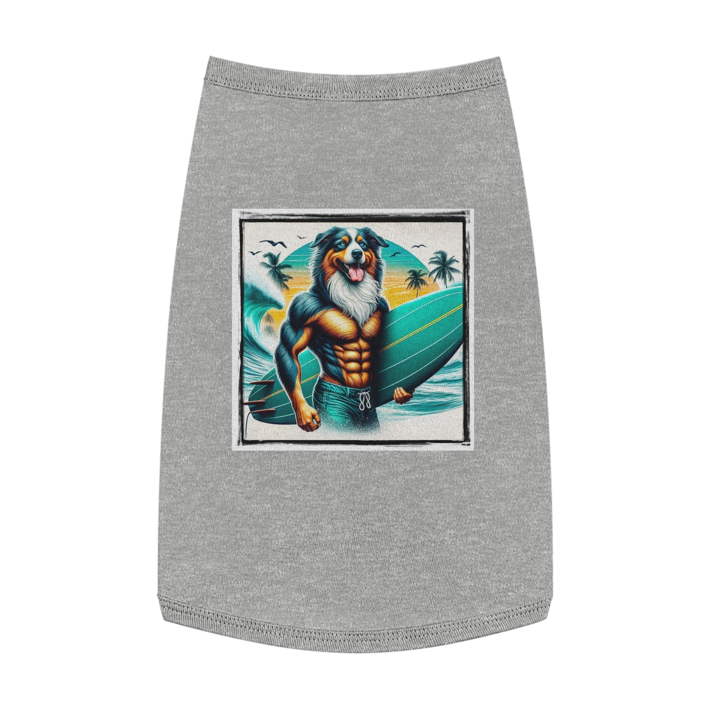 Pet Tank Top Australian Shepherd Pets Printify L Heather