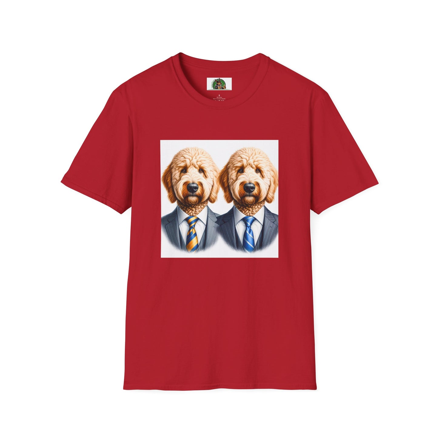 Golden Doodle two suits shirt T-Shirt Printify S Cherry Red