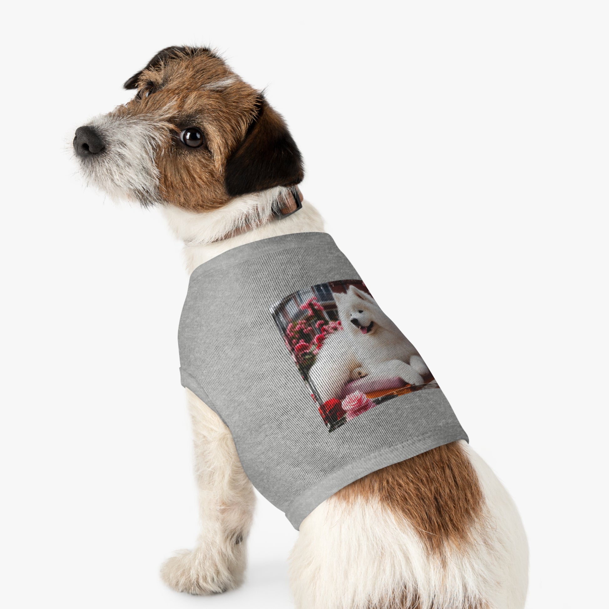 Pet Tank Top Husky fluffy girl Pets Printify
