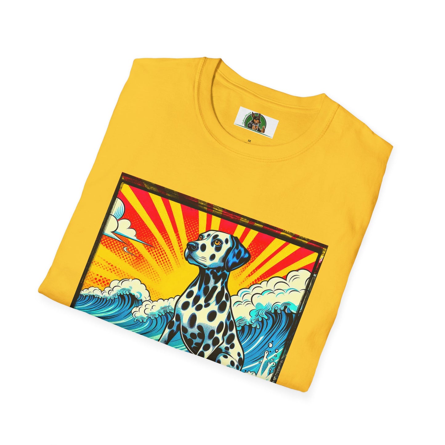 Dalmatian colorful surfing t shirt