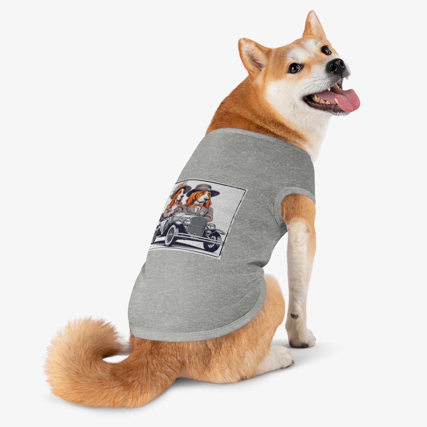 Pet Tank Top Wacky Basset Hound Pets Printify