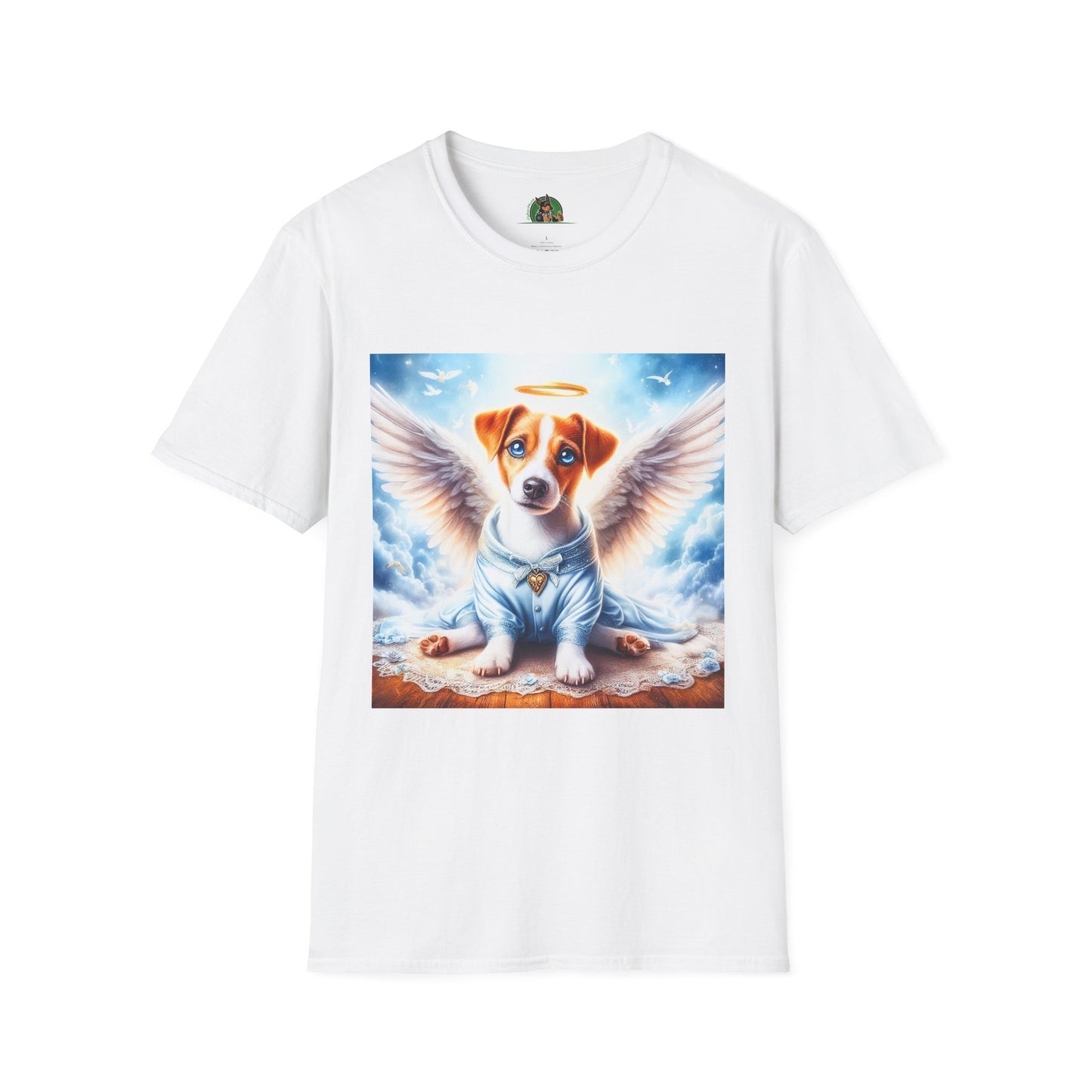 Jack Russell Pajama Puppy Angel T-Shirt Printify S White