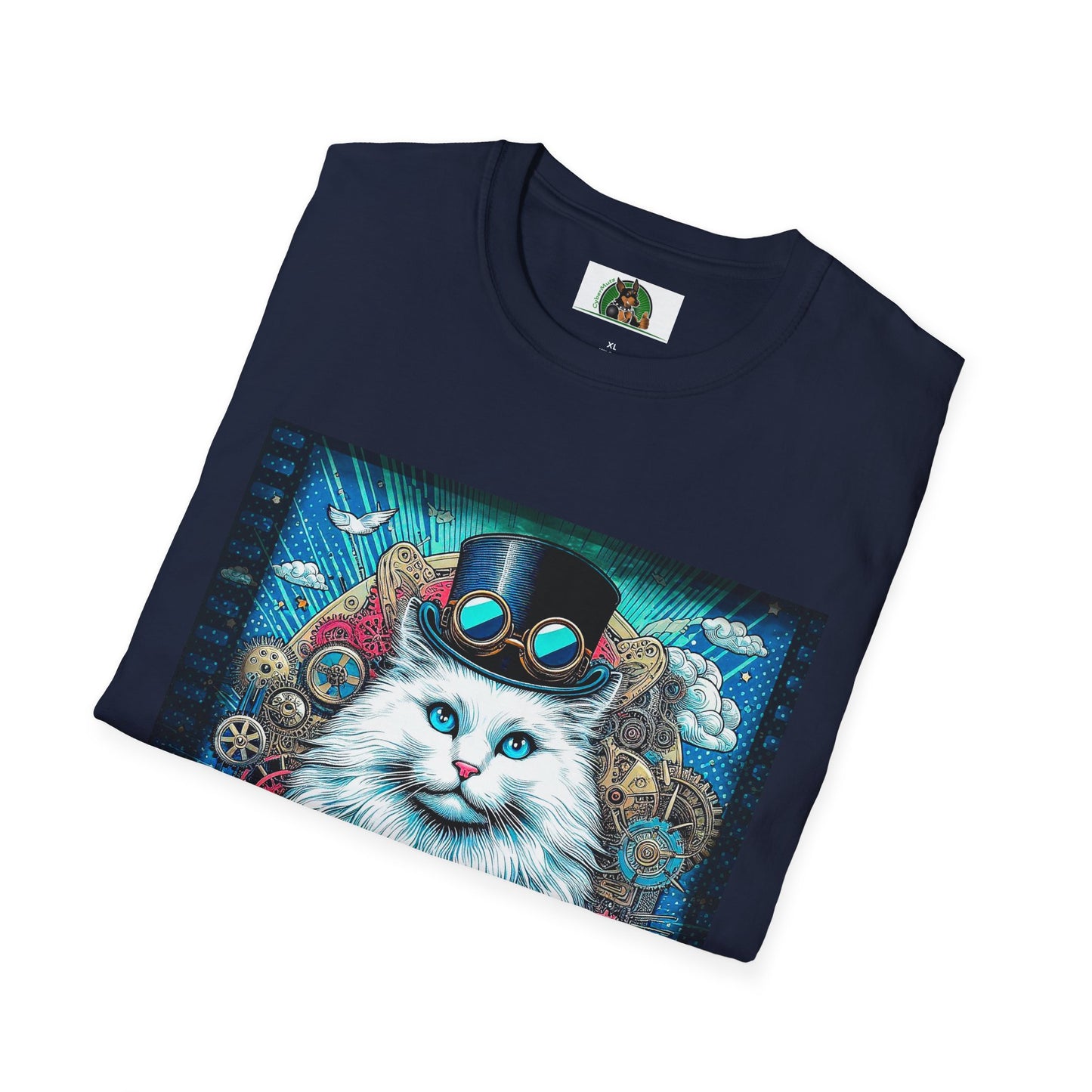 Siberian cat steam punk shirt T-Shirt Printify