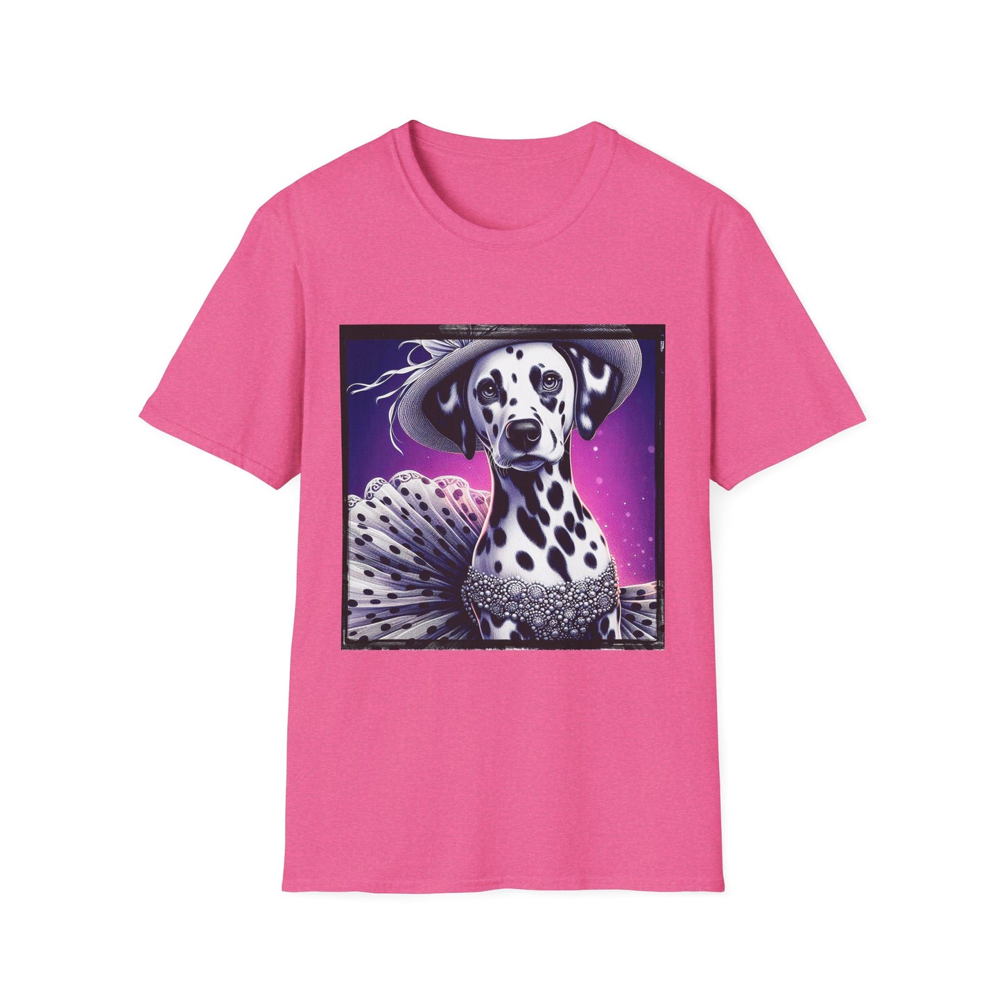 Dalmatian polka dot queen t shirt T-Shirt Printify S Heather Heliconia