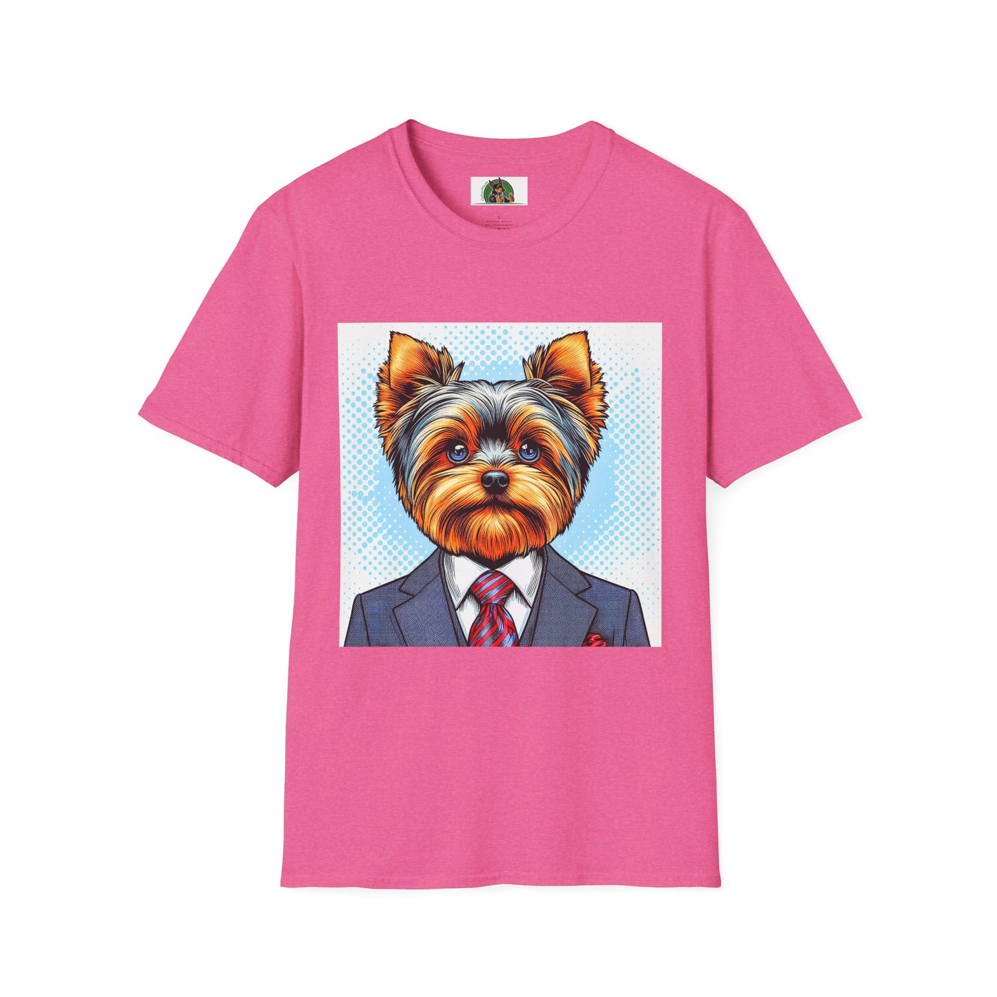 Yorkie suit shirt T-Shirt Printify S Heather Heliconia