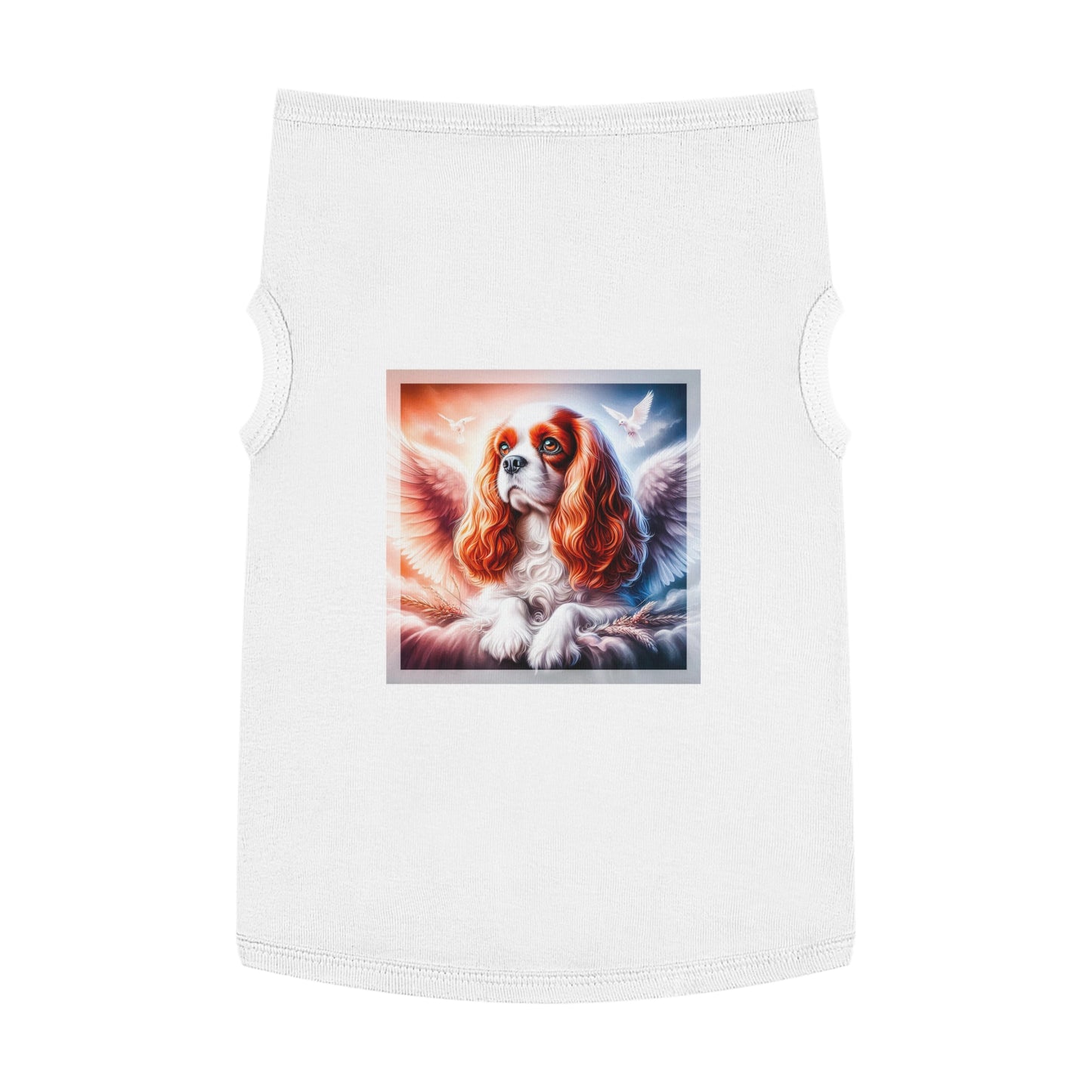 Pet Tank Top Cavalier King Charles Spaniel Angel Pets Printify XL White
