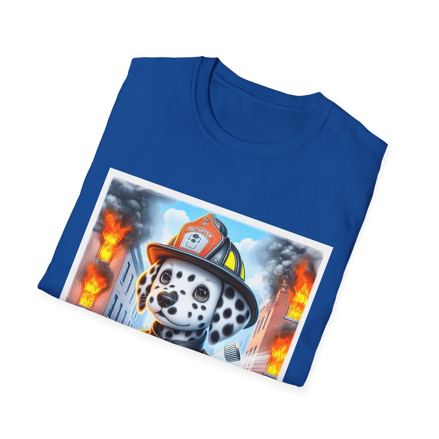 Dalmatian baby fireman t shirt T-Shirt Printify