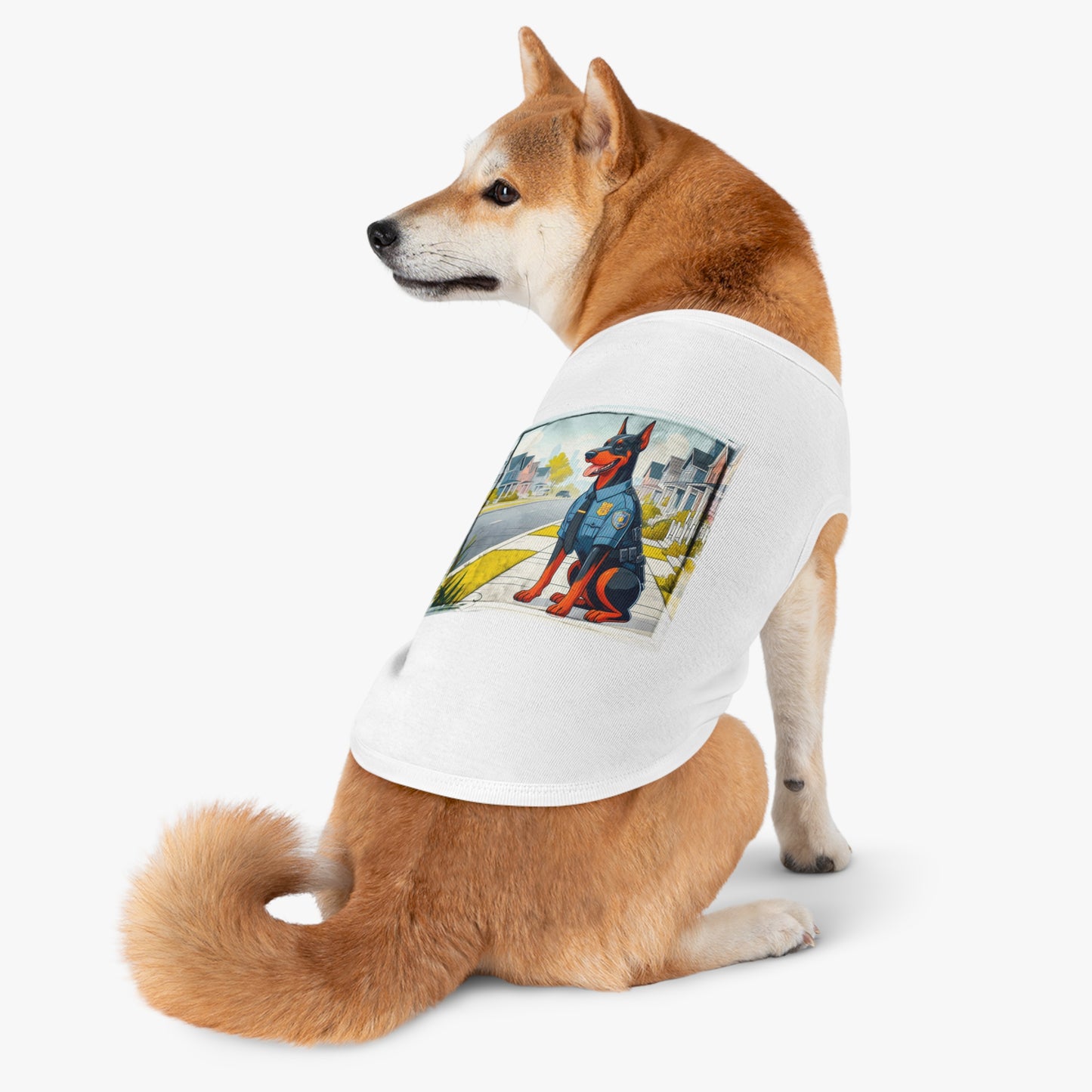 Pet Tank Top Doberman cop hero t shirt