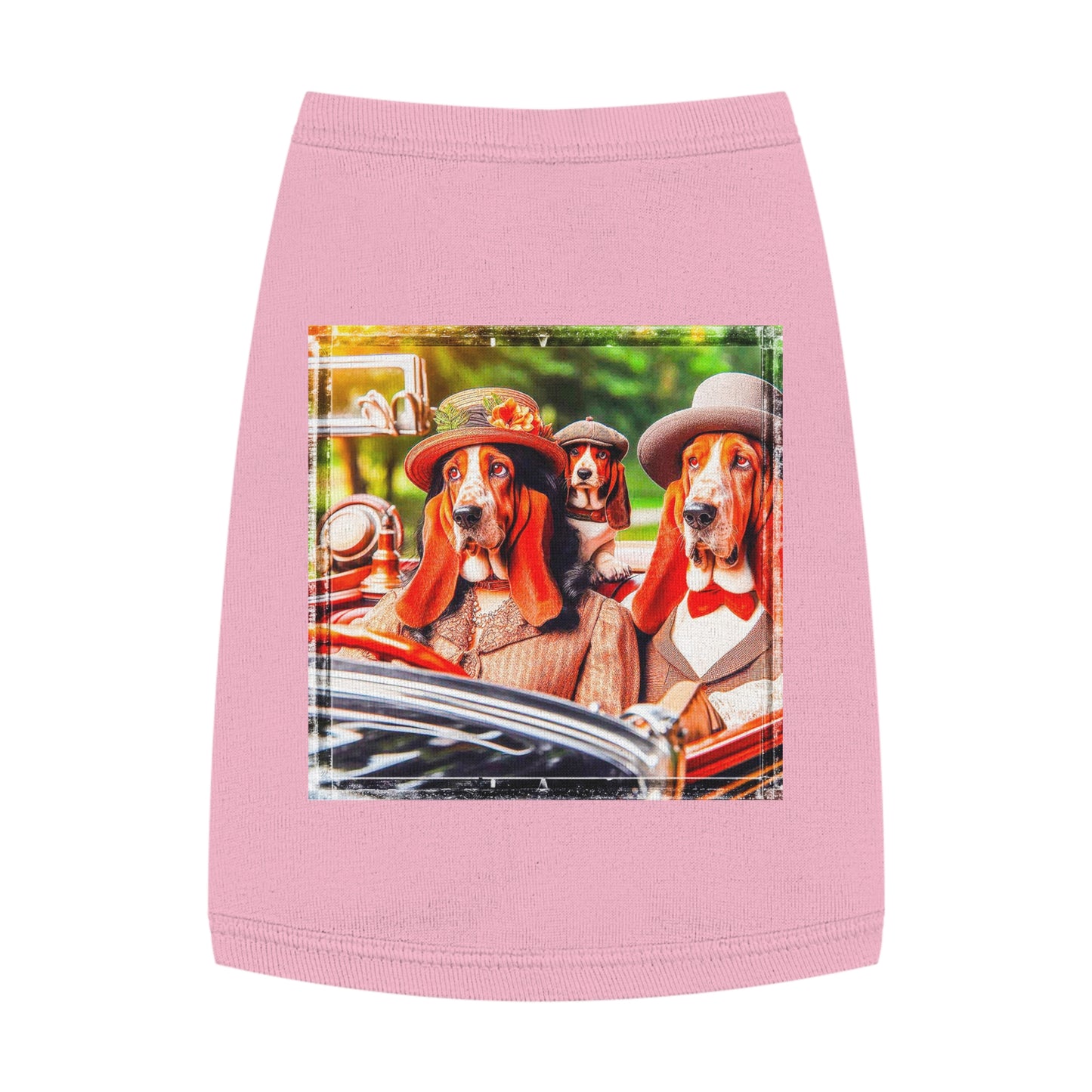 Pet Tank Top Wacky Basset Hound Pets Printify M Pink