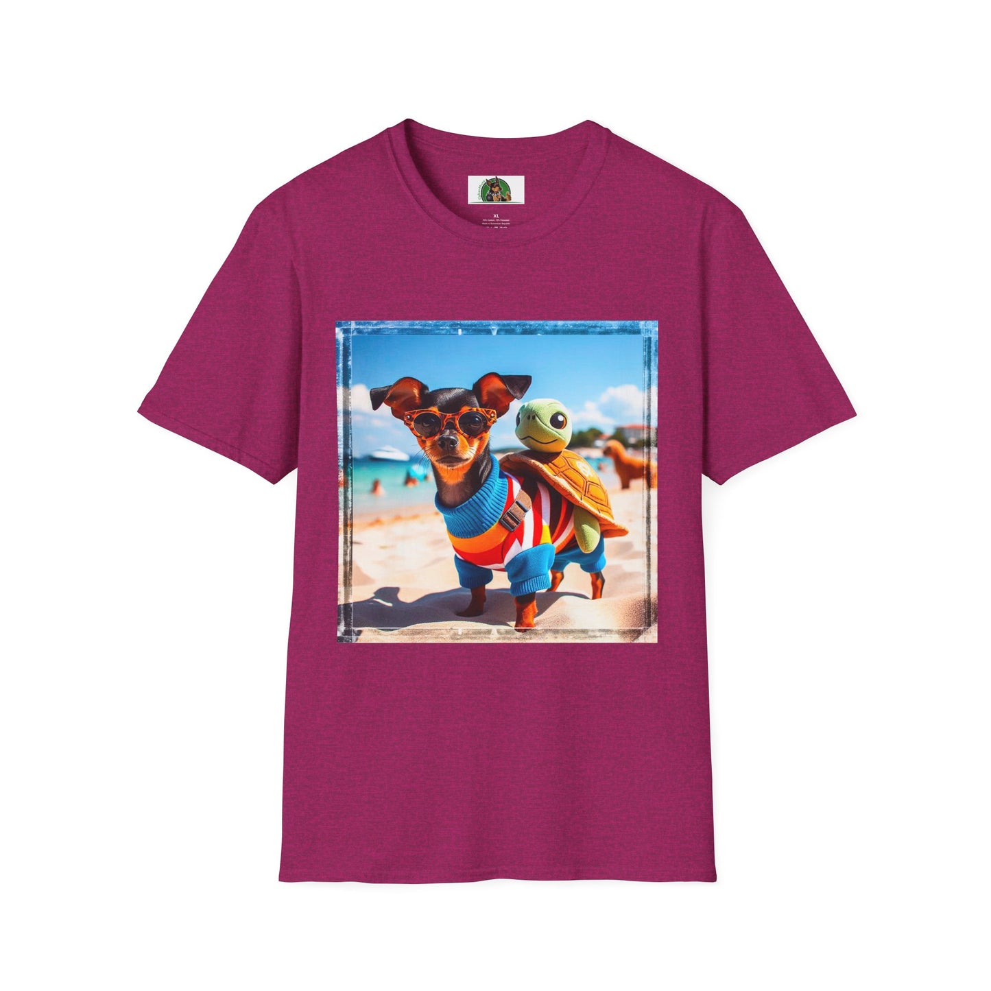 Min Pin T-Shirt beach day T-Shirt Printify S Antique Heliconia