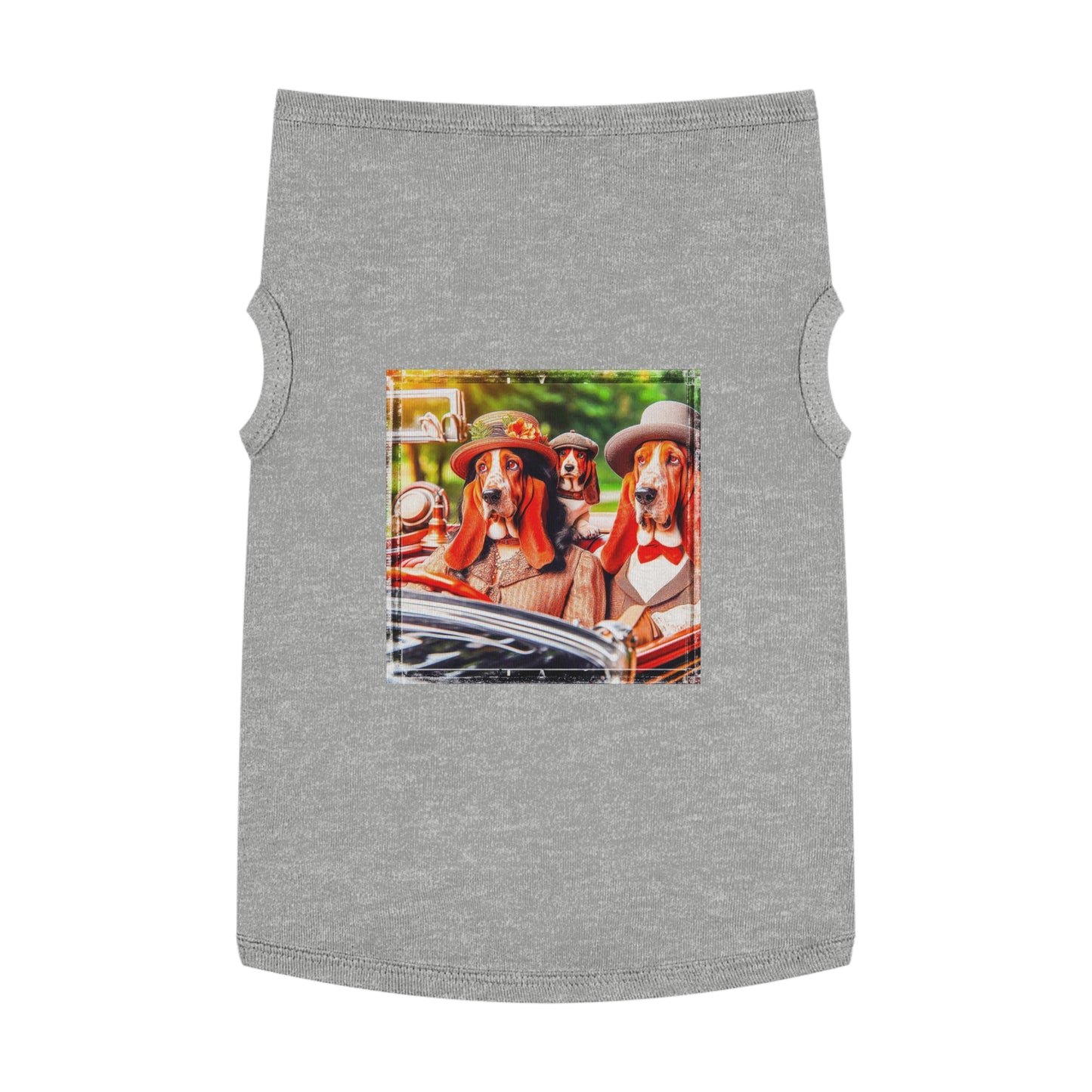 Pet Tank Top Wacky Basset Hound Pets Printify XL Heather