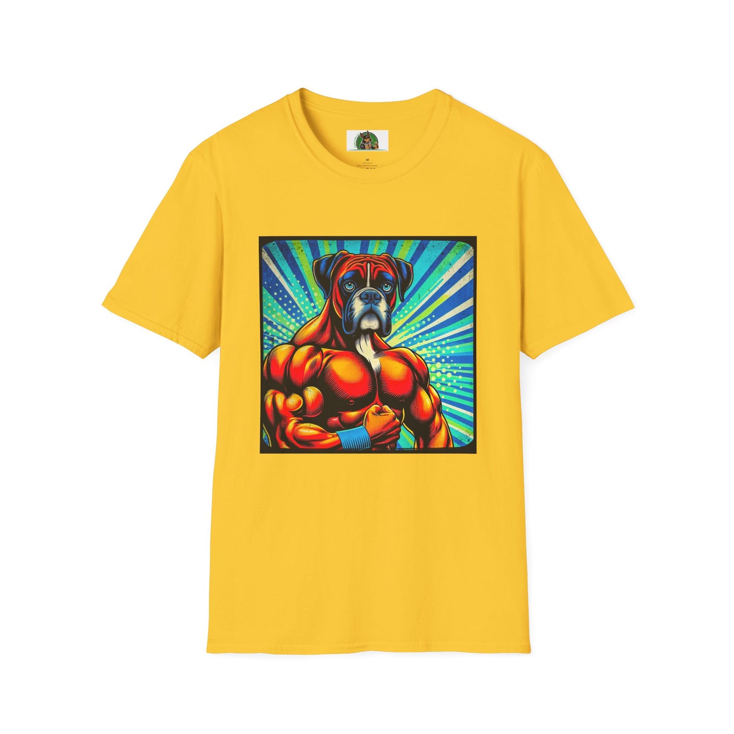 Boxer Muscle Dog T-Shirt Printify S Daisy