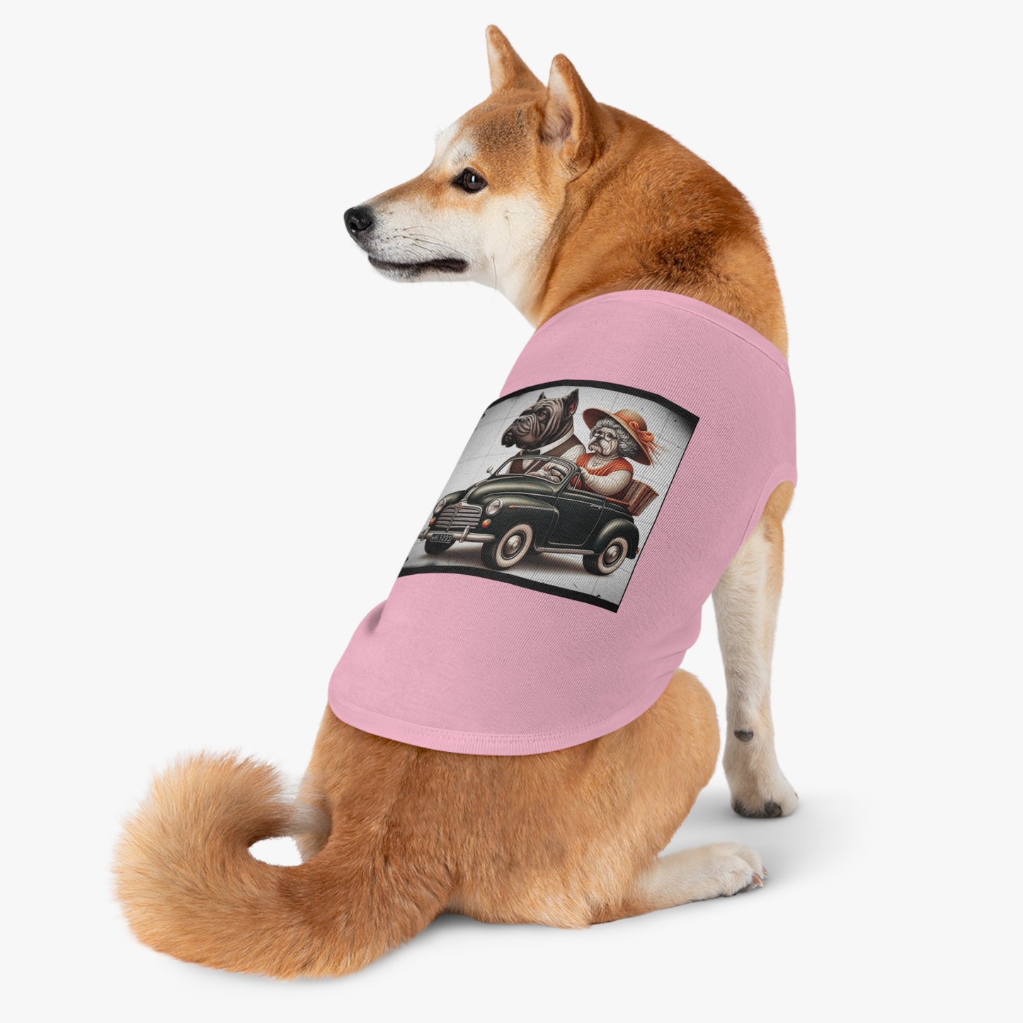 Wacky Pet Tank Top Cane Corso Dog Couple In Car