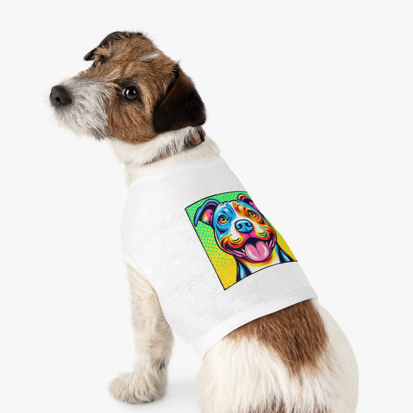 Pet Tank Top Pit Bull comic book cutie Pets Printify