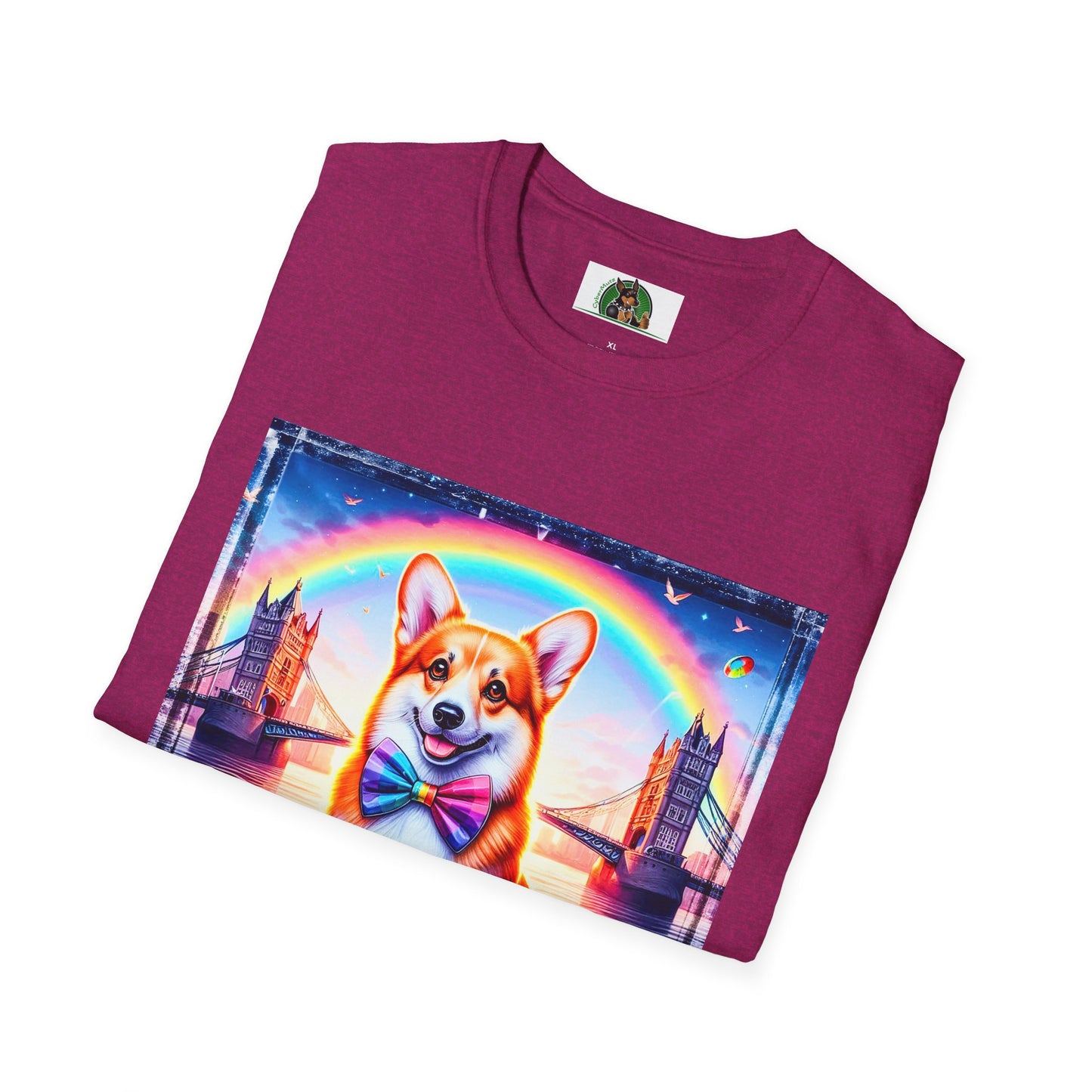 Pembroke Welsh Corgi colorful rainbow
