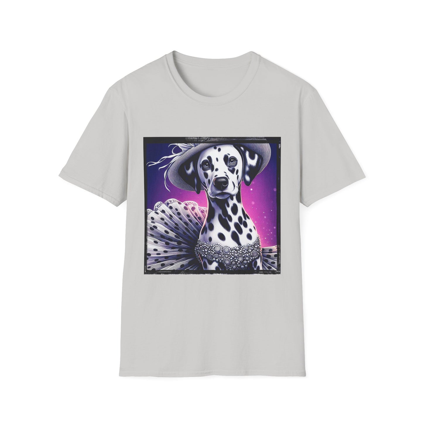 Dalmatian polka dot queen t shirt T-Shirt Printify S Ice Grey