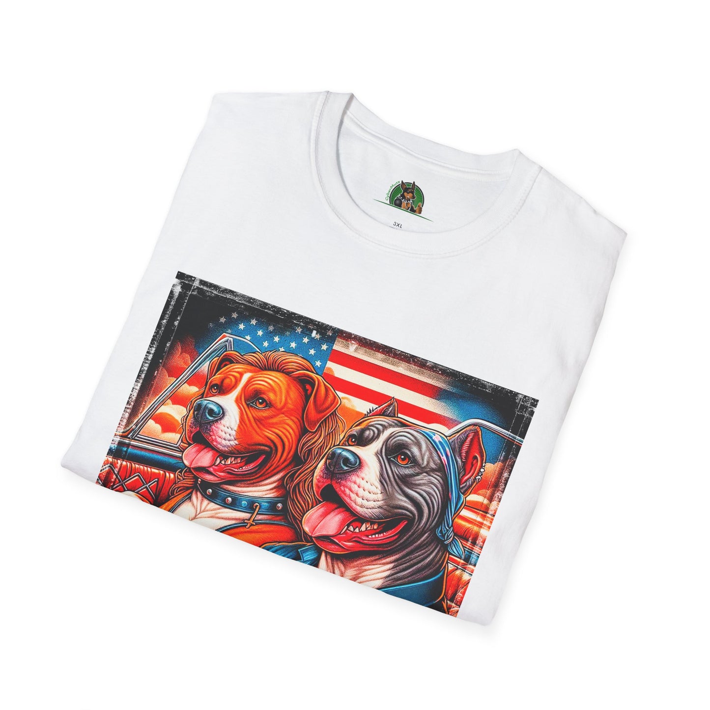 Wacky Pit Bull happy couple shirt T-Shirt Printify