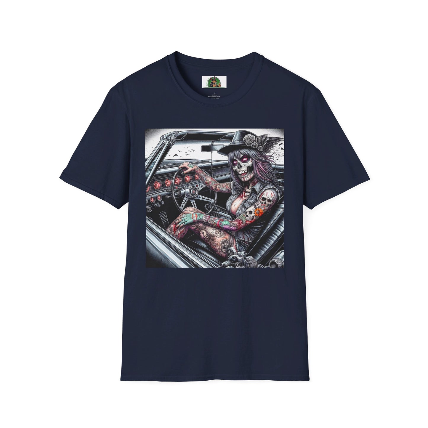 Zombie Girl T-Shirt Printify S Navy
