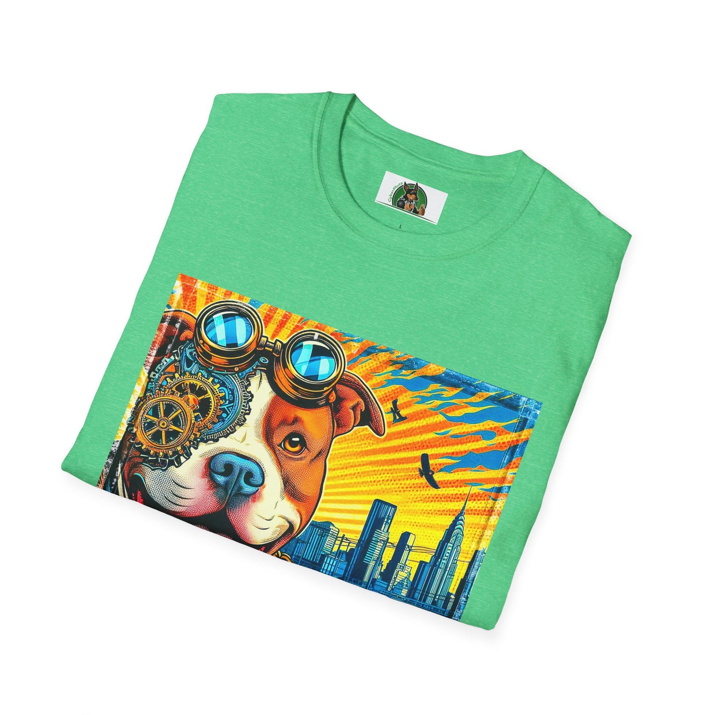 Pit Bull colorful steam punk shirt