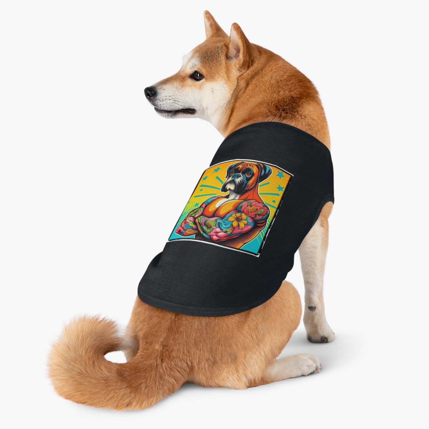 Pet Tank Top Boxer Tattooed Dog Pets Printify