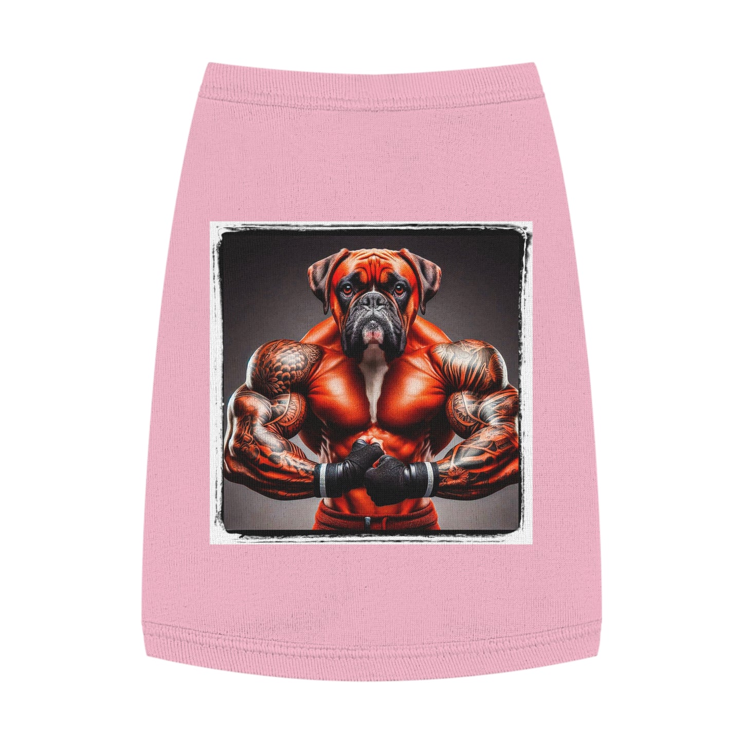 Pet Tank Top Boxer Pets Printify M Pink