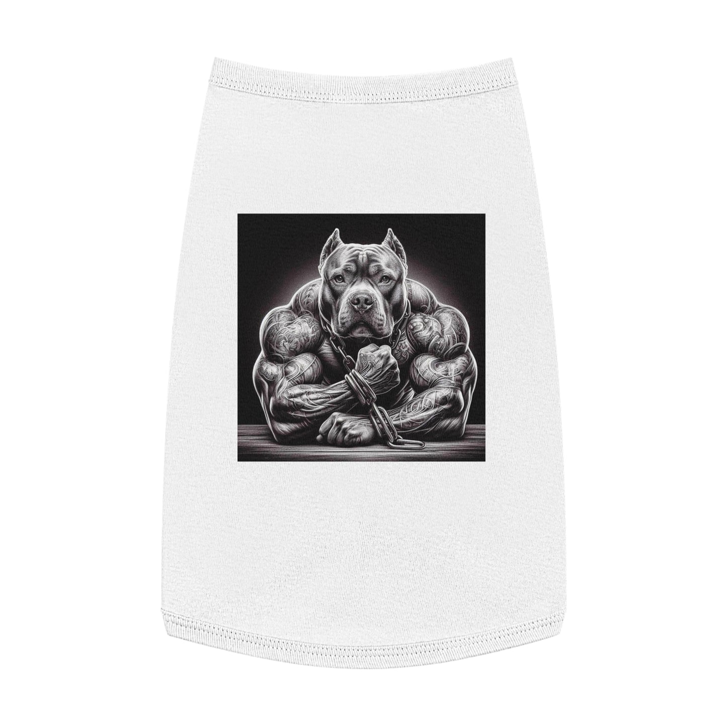 Pet Tank Top Pit Bull gym rat Pets Printify L White