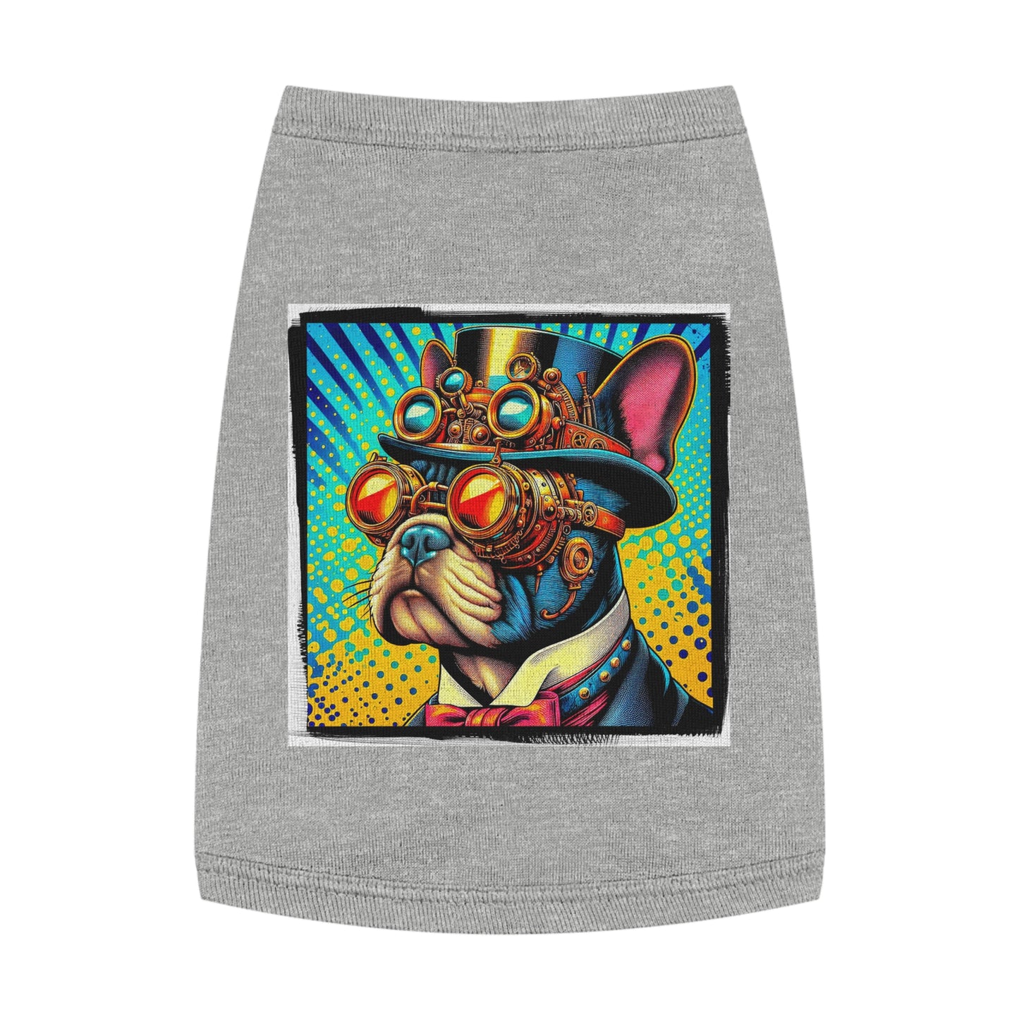 Pet Tank Top French Bulldog steampunk king t shirt Pets Printify M Heather