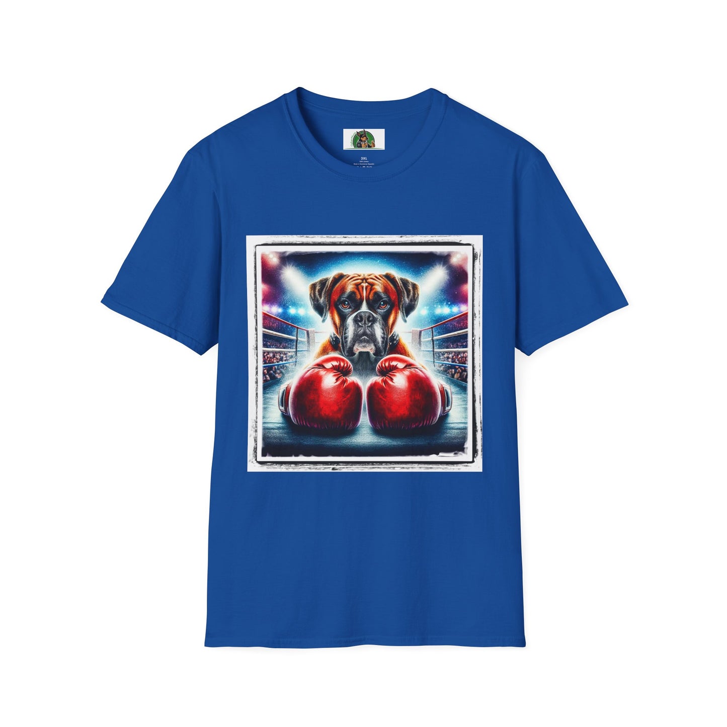 Boxer Dog With Boxing Gloves Shirt T-Shirt Printify XS Royal