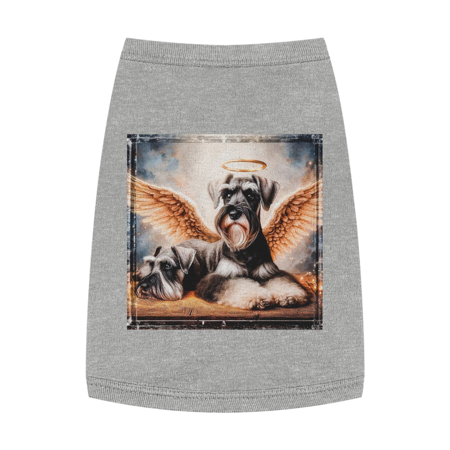 Pet Tank Top Miniature Schnauzer pretty angels shirt Pets Printify M Heather