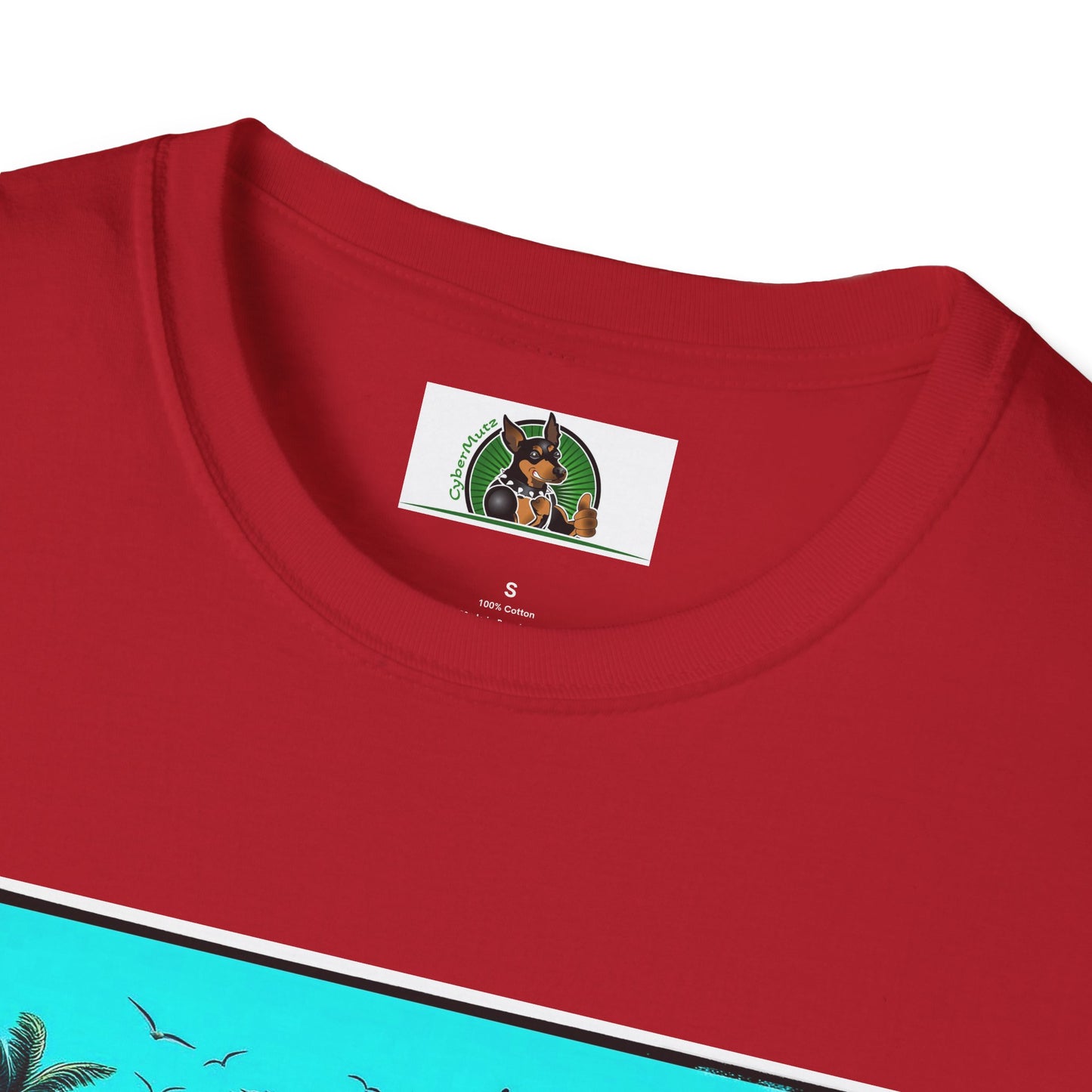 Australian Shepherd Wearing Hawaiian Shirt Surfer Dog