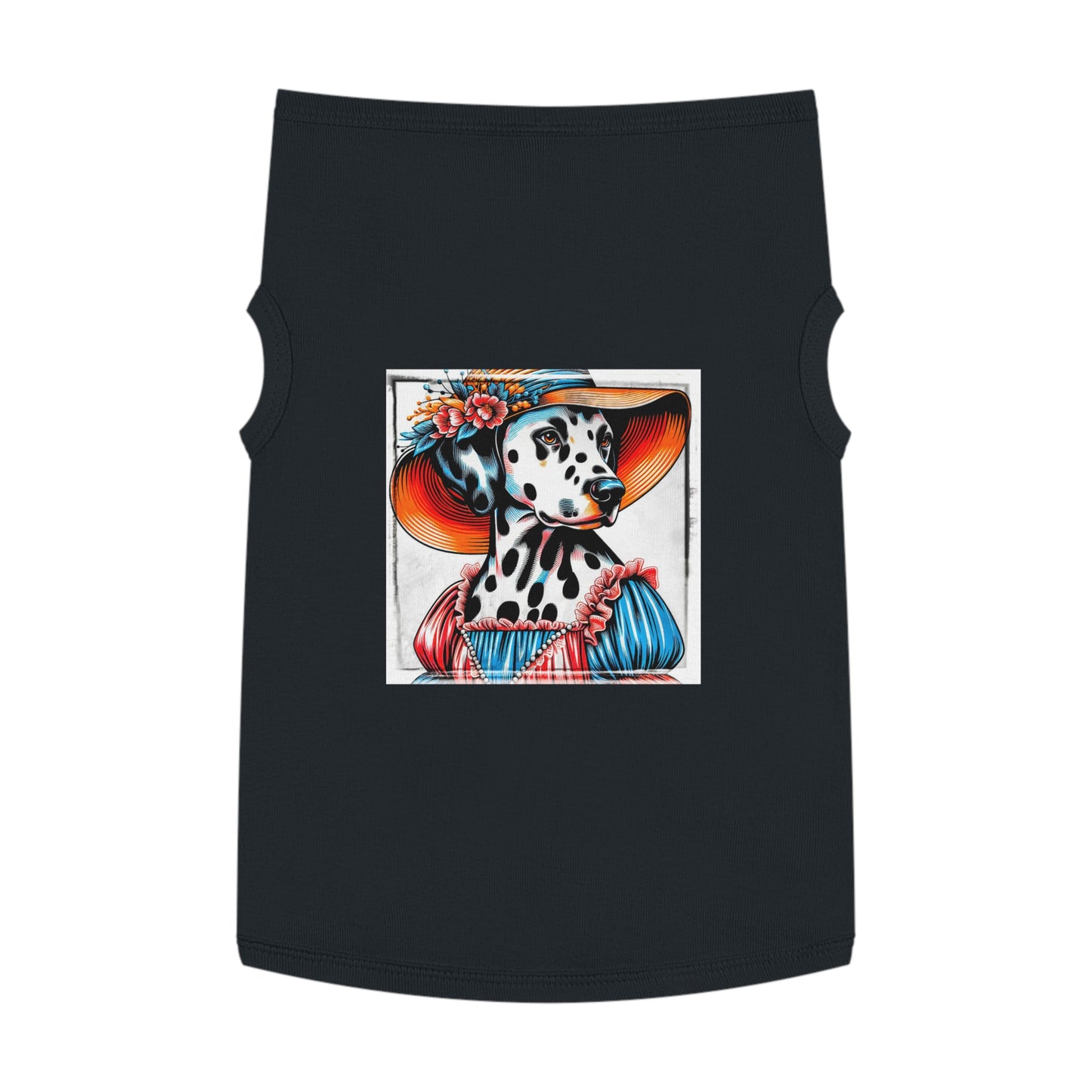 Pet Tank Top Dalmatian dress up t shirt Pets Printify