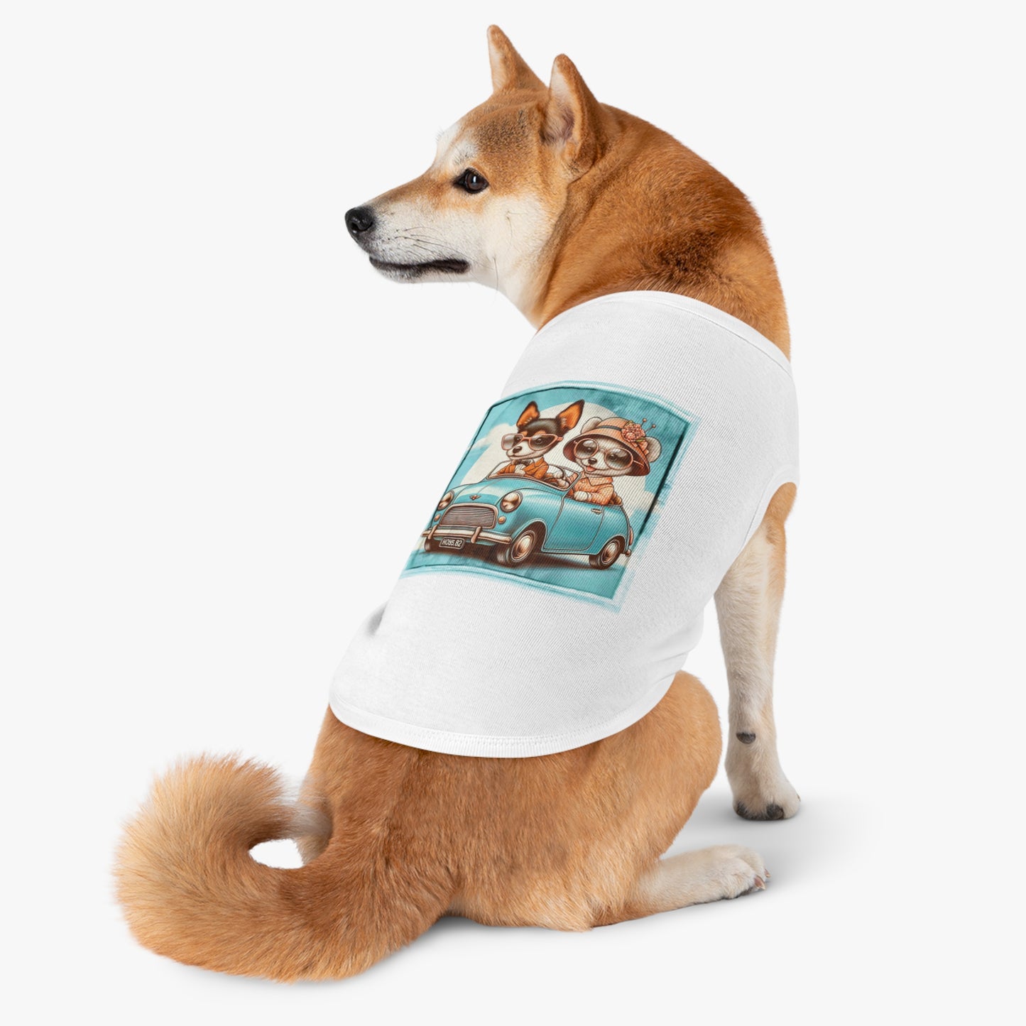 Wacky Pet Tank Top Rat Terrier couple driving