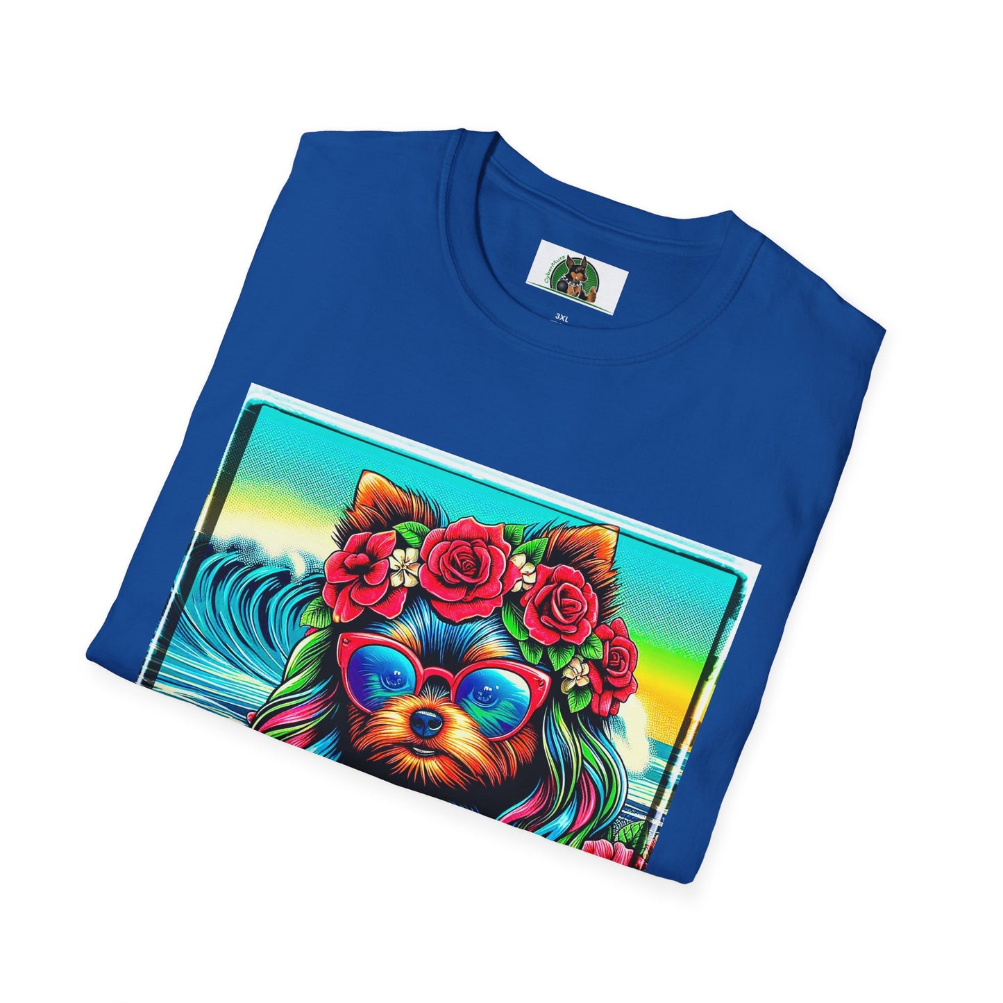 Yorkie flower girl shirt T-Shirt Printify