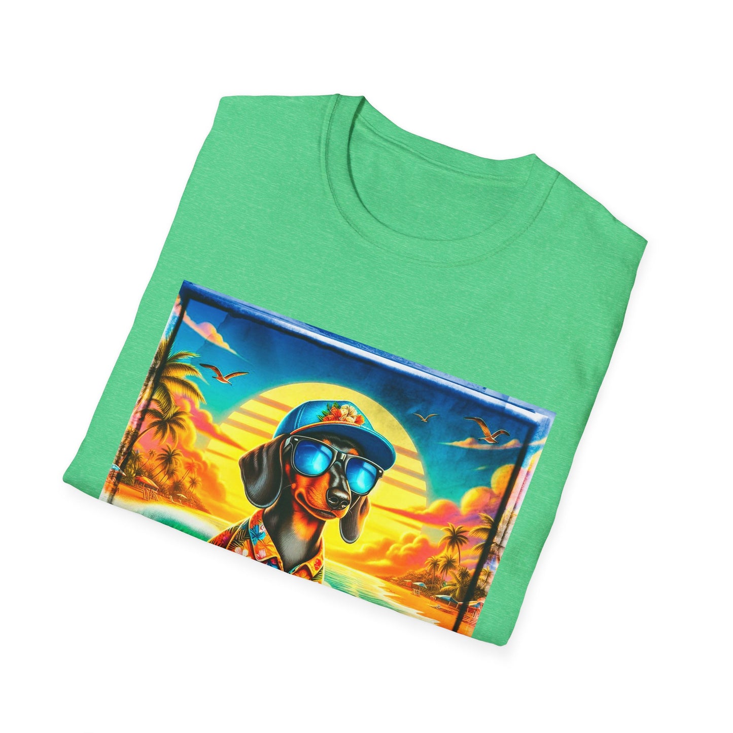 Dachshund surfing t shirt