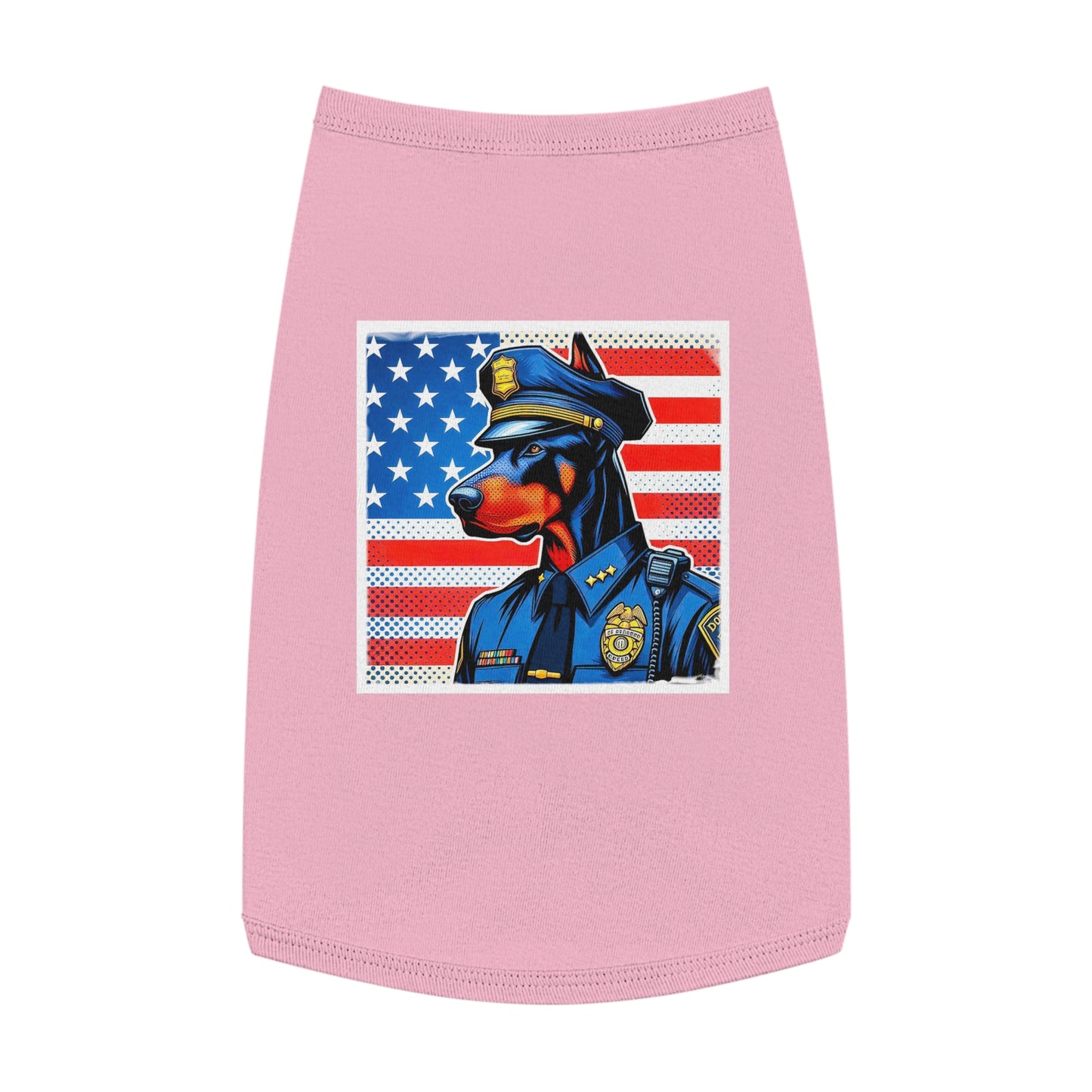 Pet Tank Top Doberman war cop t shirt Pets Printify L Pink