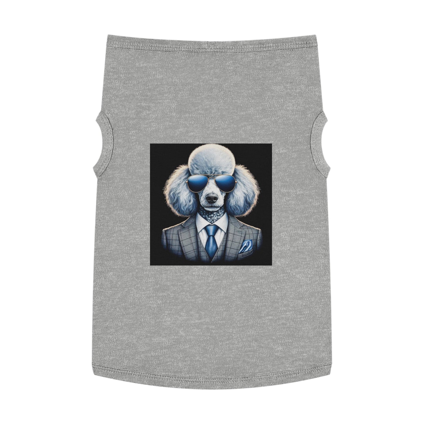 Pet Tank Top Poodle serious business Pets Printify XL Heather