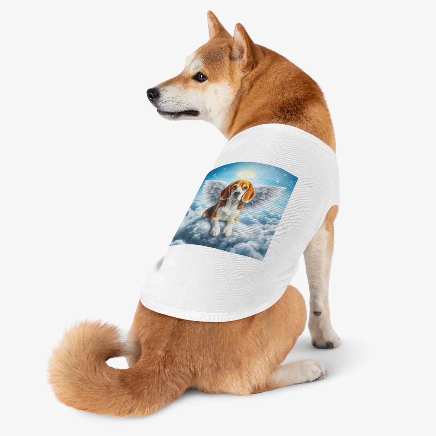 Pet Tank Top Beagle Angel In Cloud Pets Printify