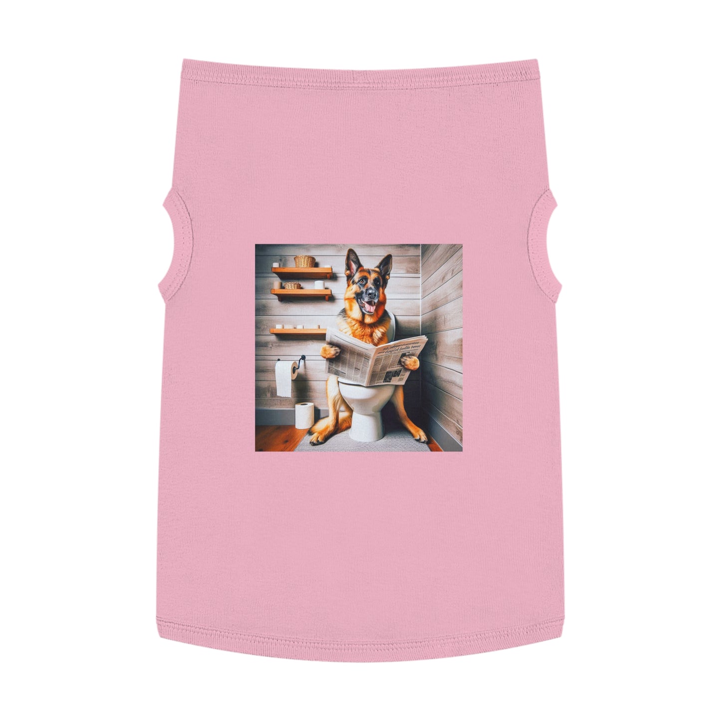 German Shepherd bathroom shirt Pets Printify XL Pink