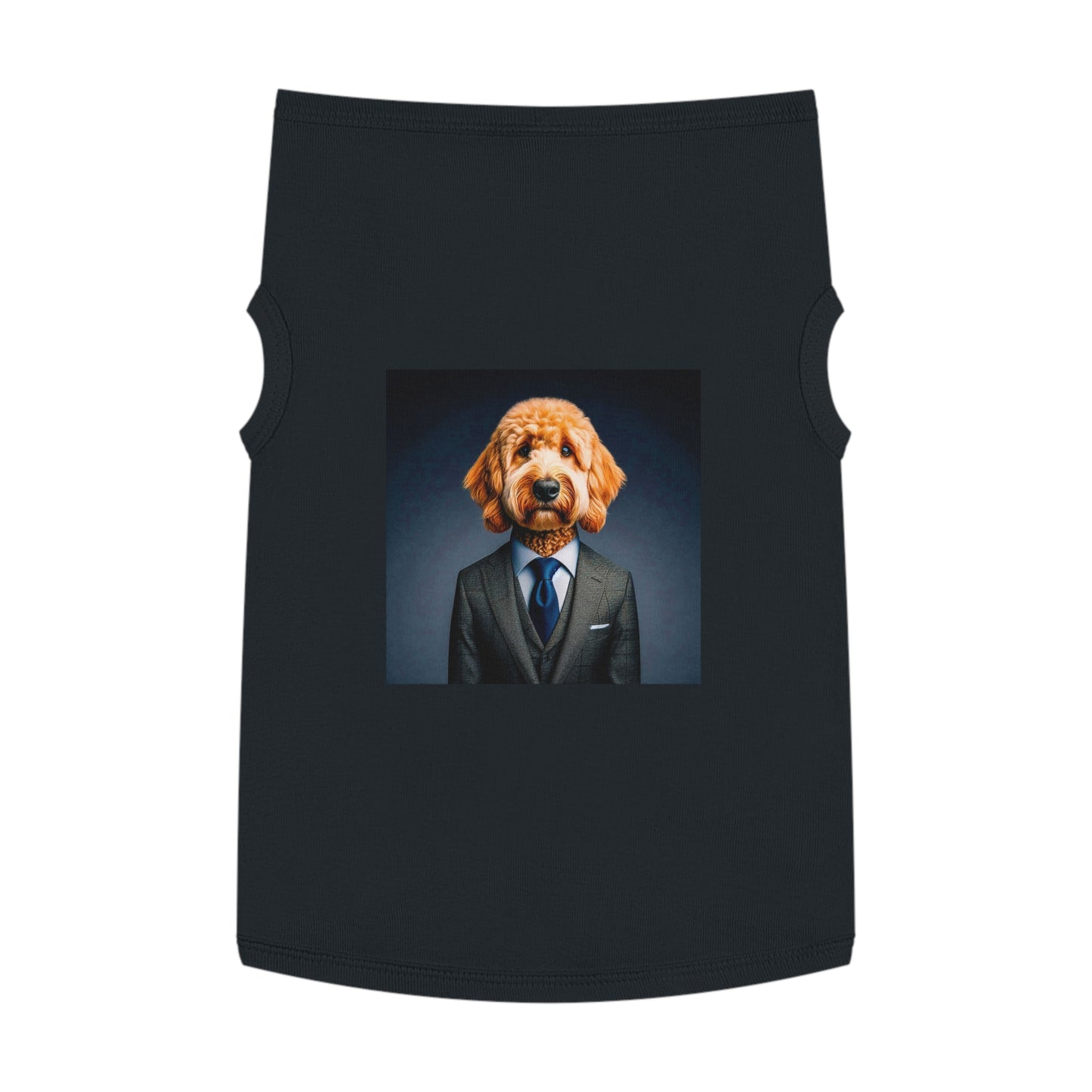 Pet Tank Golden Doodle professional businessman Pets Printify XL Black