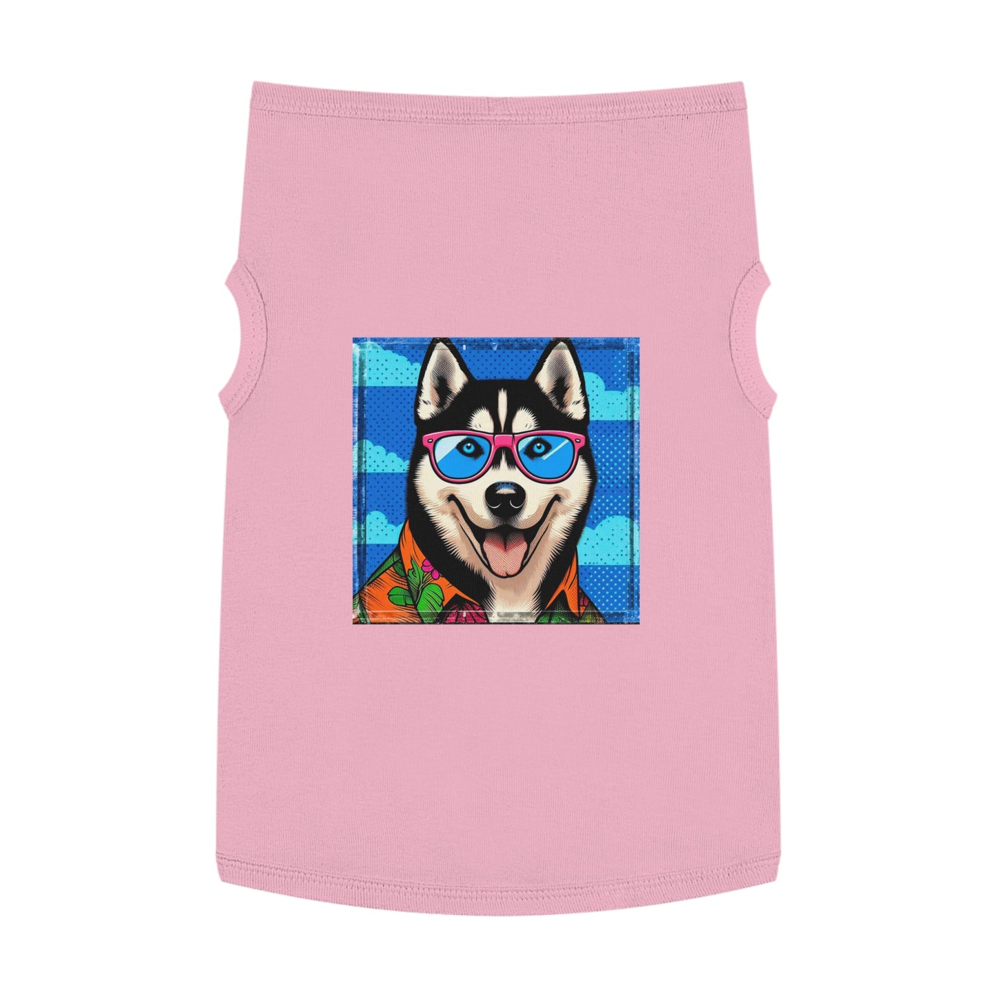 Pet Tank Top Husky cool guy Pets Printify XL Pink