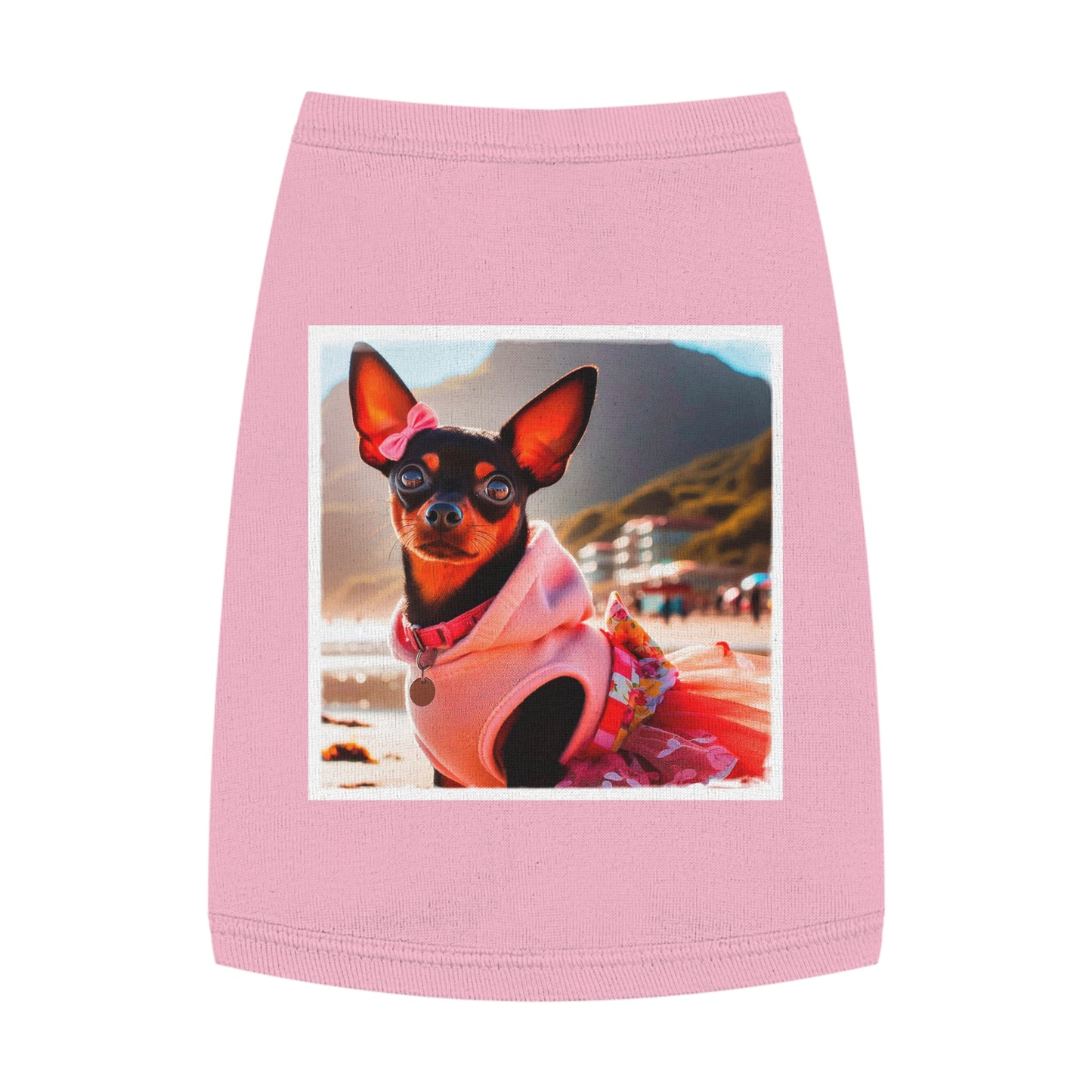 Dog Tank Top - Min Pin pink beauty Pets Printify
