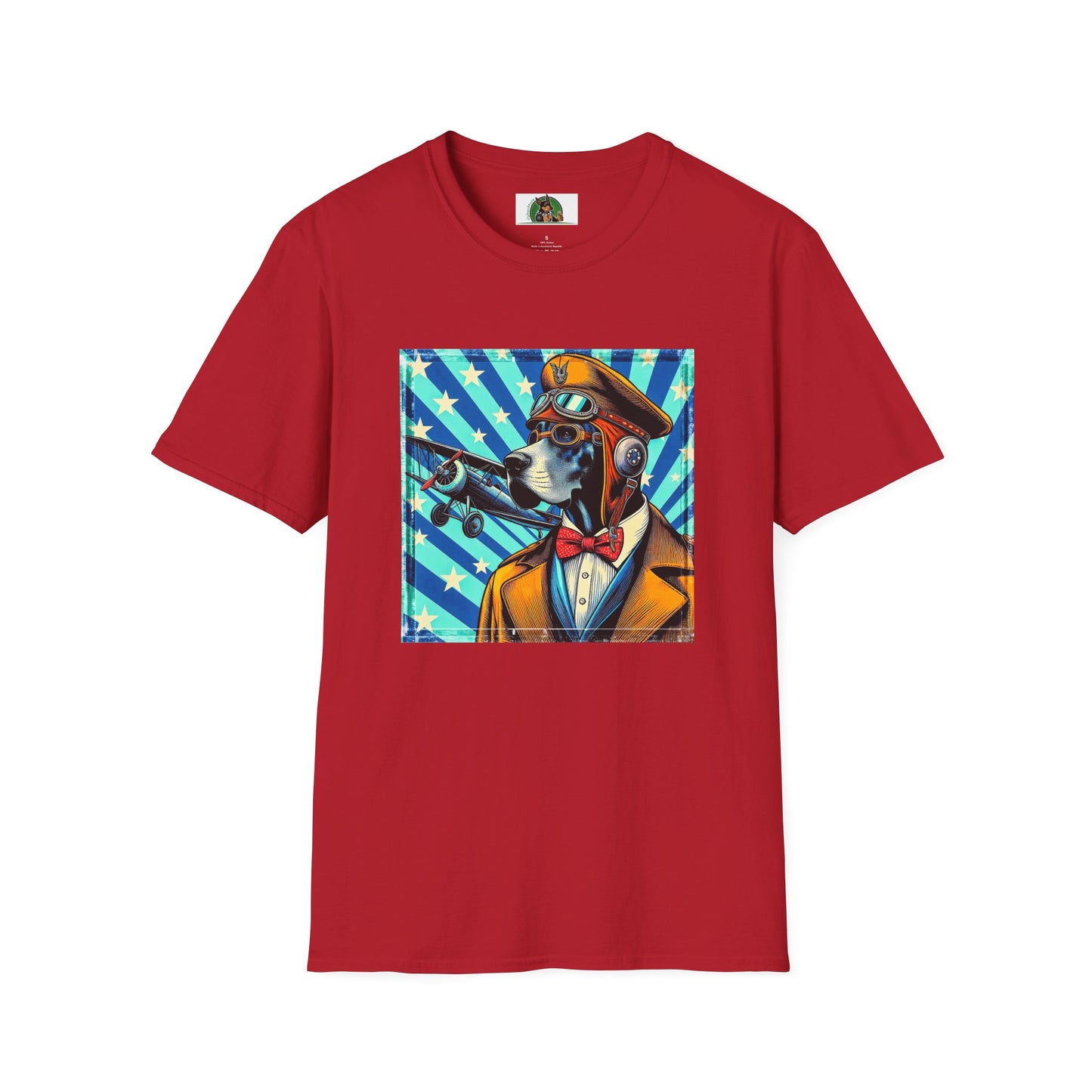 Great Dane American dream shirt T-Shirt Printify S Cherry Red