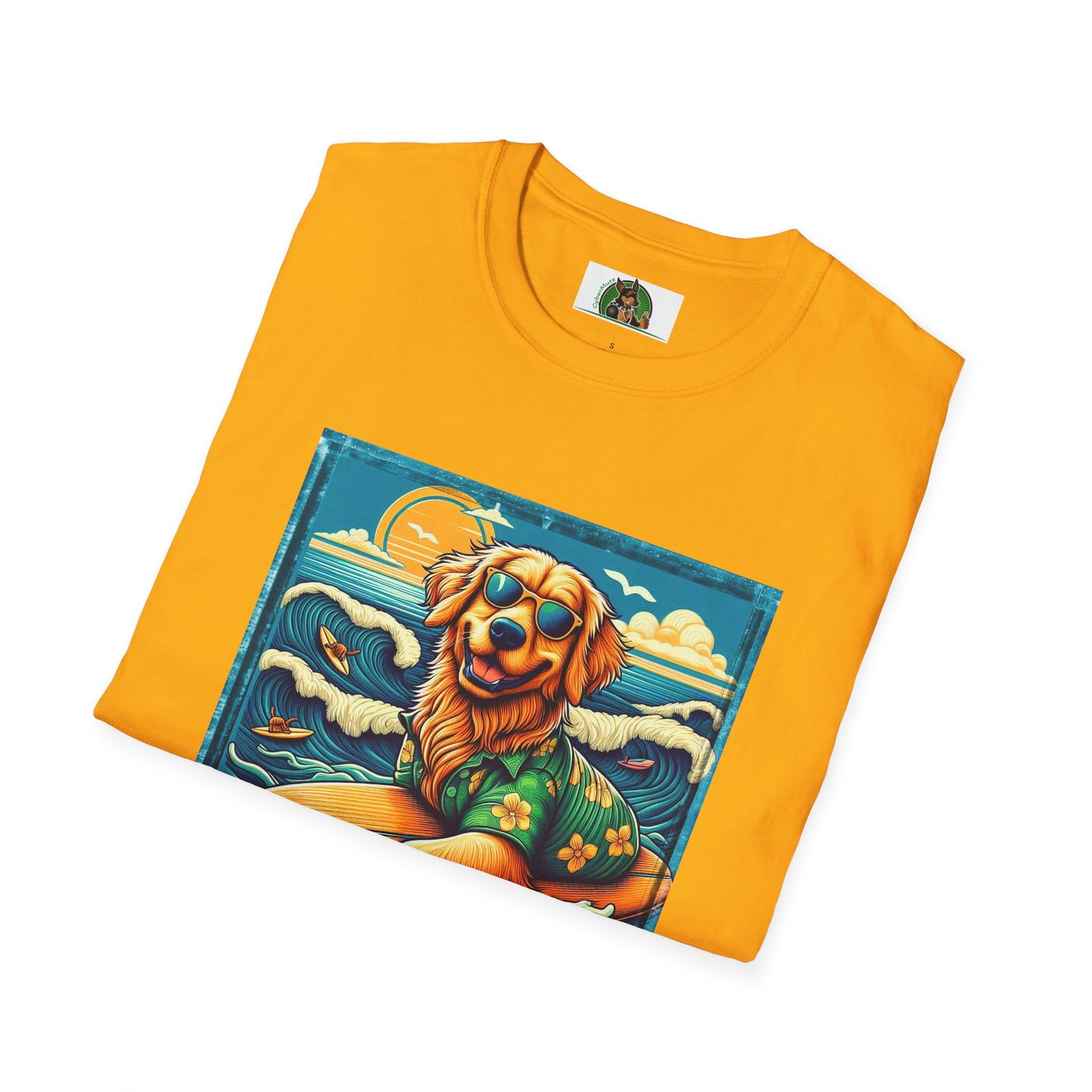 Golden Retriever surfing beauty shirt
