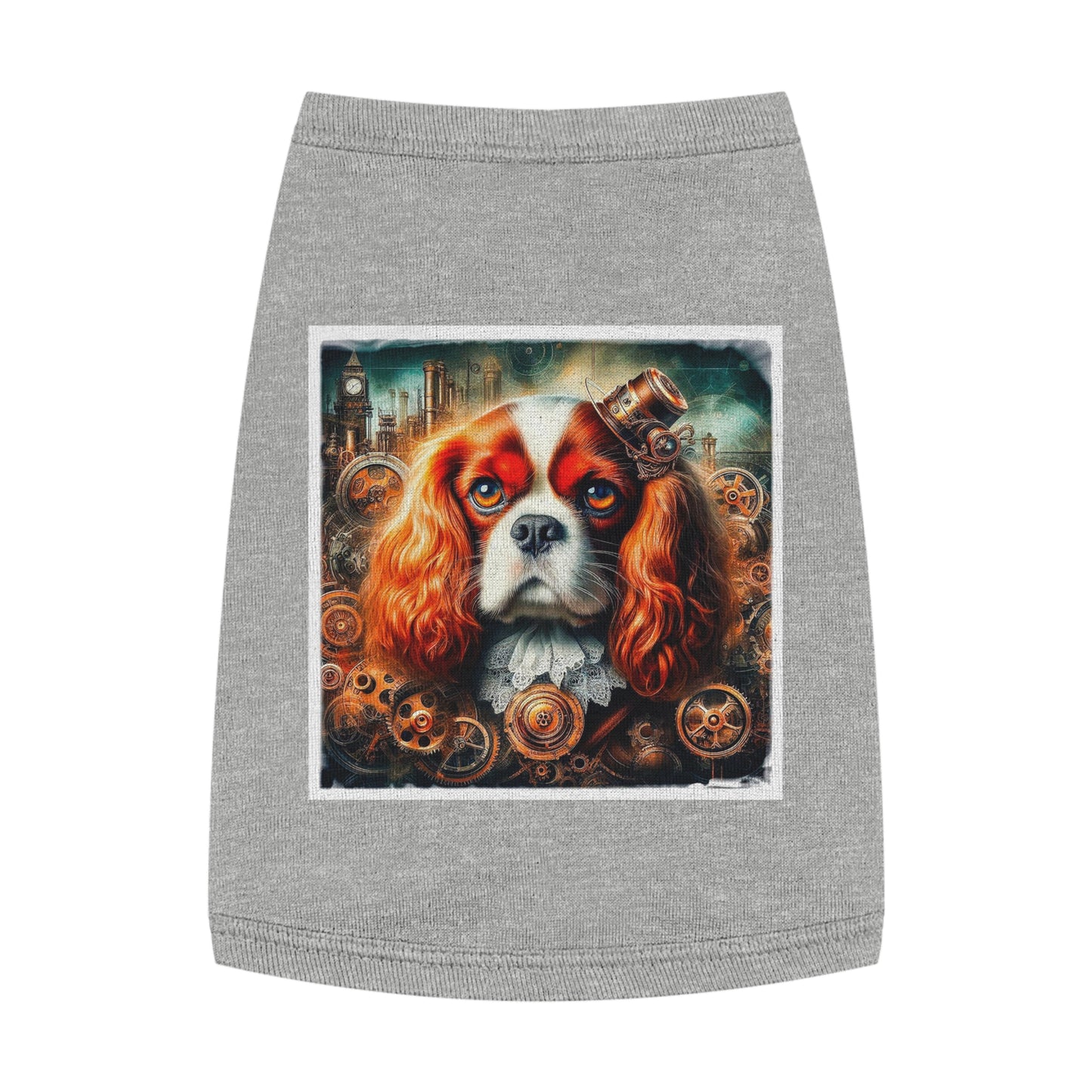 Pet Tank Top Cavalier King Charles Spaniel Steam Punk T Shirt Pets Printify M Heather