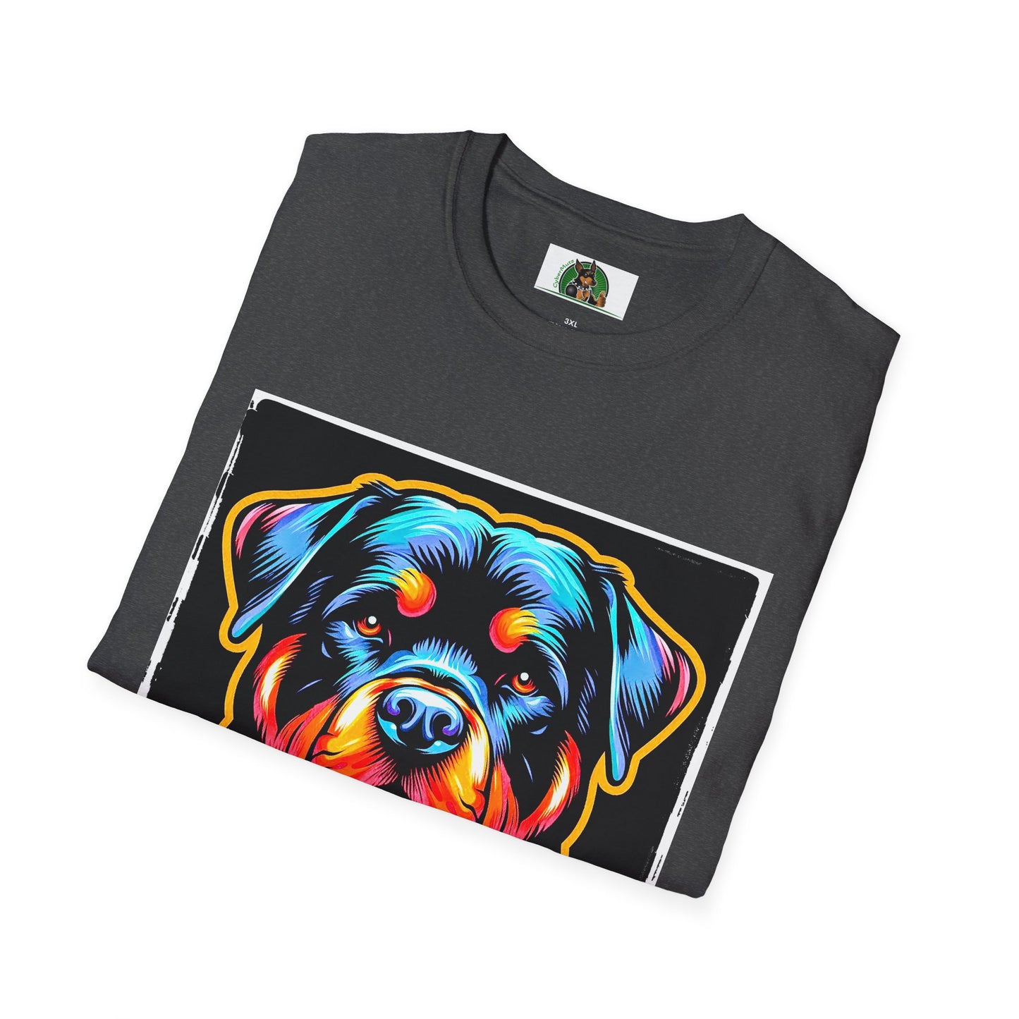 Rottweiler colorful puppy shirt T-Shirt Printify