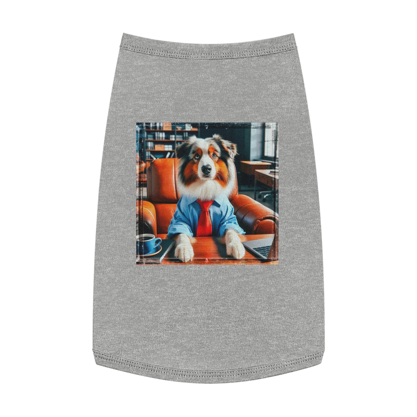 Pet Tank Top Australian Shepherd Pets Printify L Heather