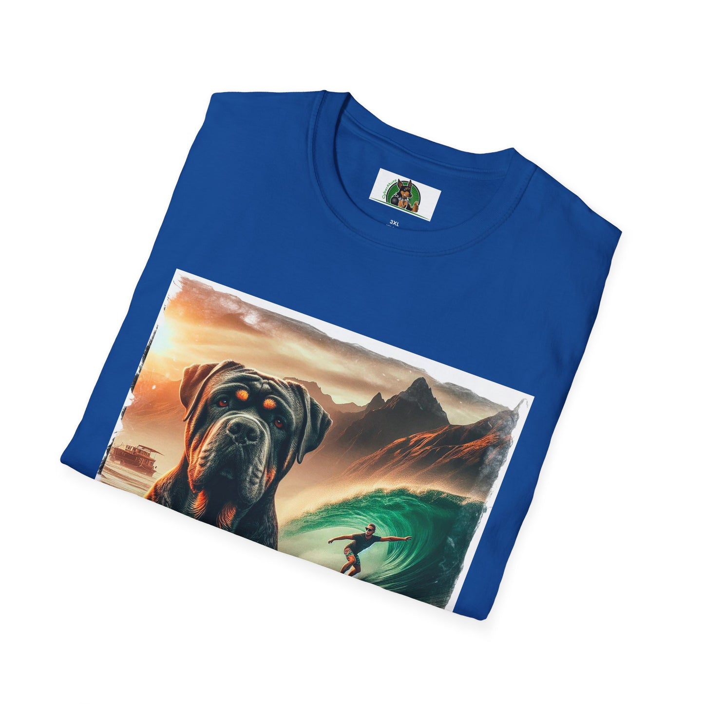 Cane Corso Surfer Dog At Beach T-Shirt Printify